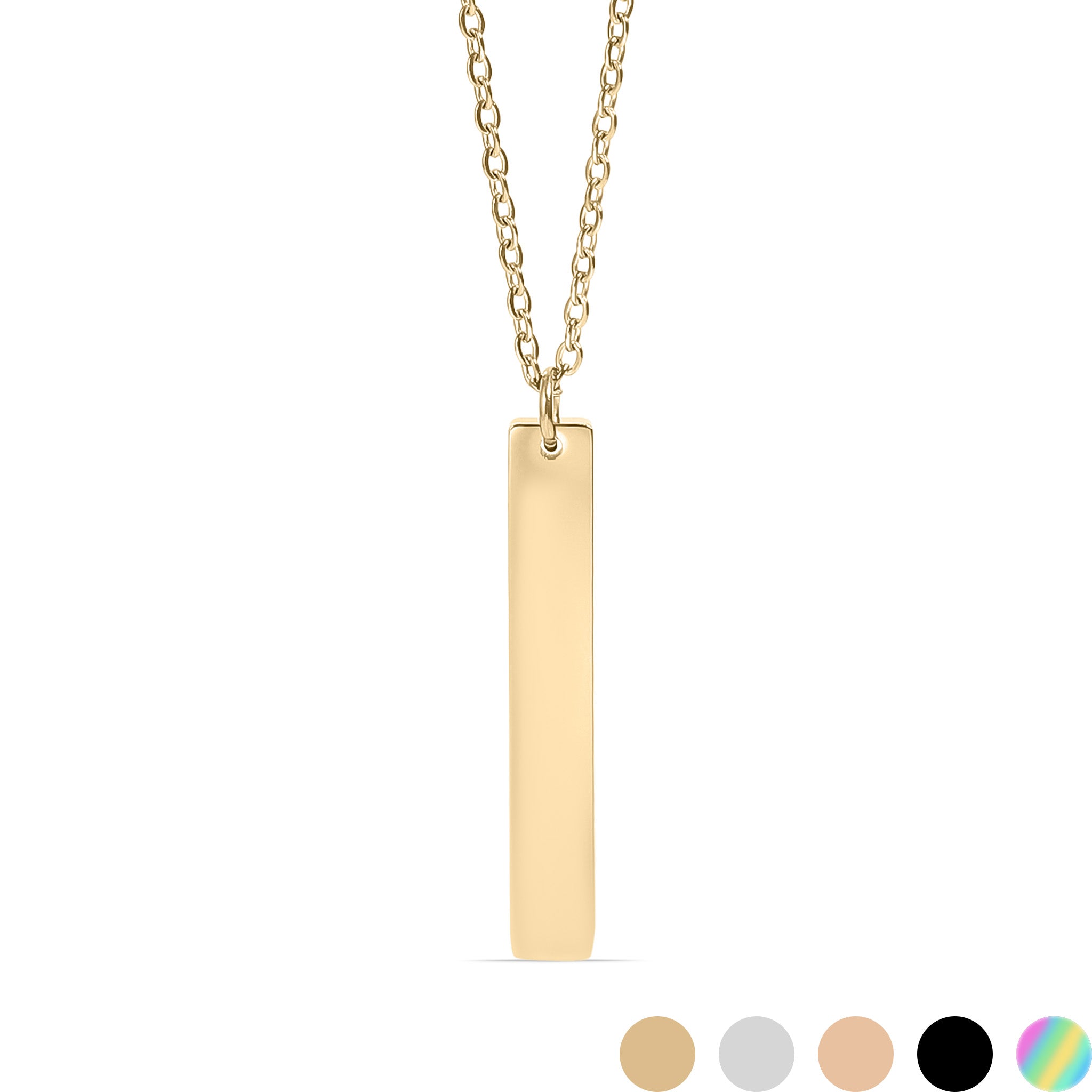 18K Gold PVD Stainless Steel Vertical Bar Necklace / SBB0299、mySite、dreamappss