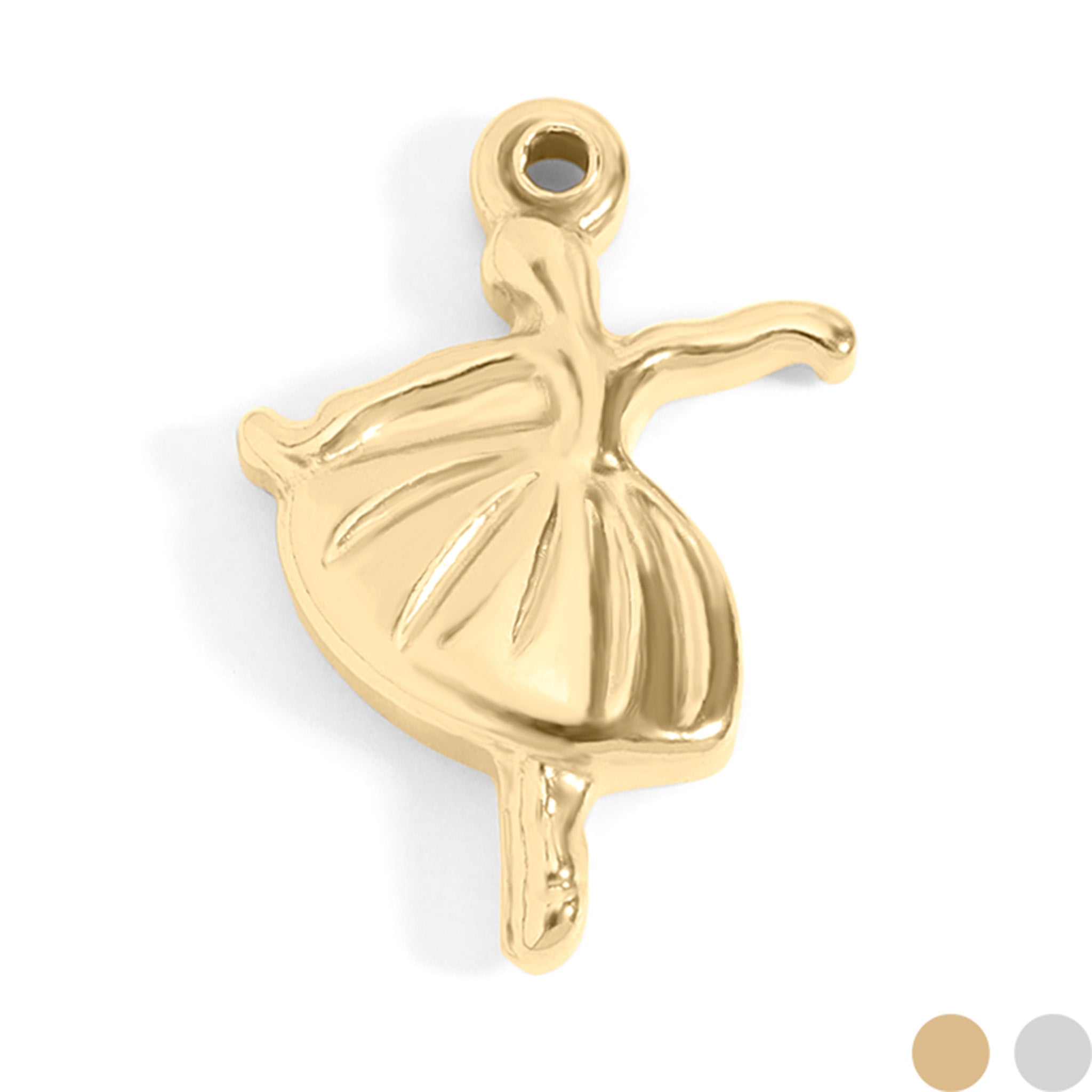 18K Gold PVD Stainless Steel Ballerina Charm / PDL0094、mySite、dreamappss