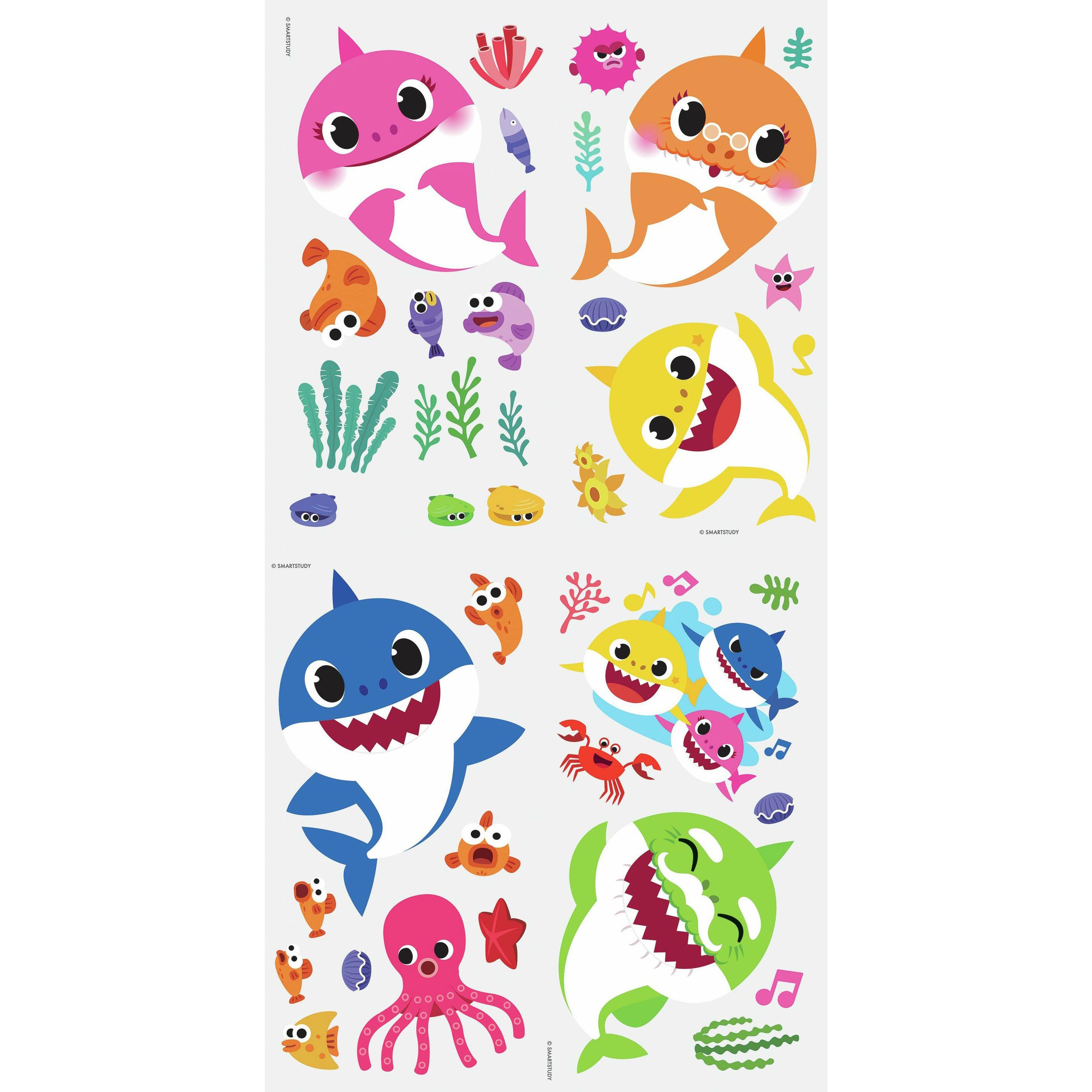  Baby Shark Wall Sticker Decals、mySite、ghnorth