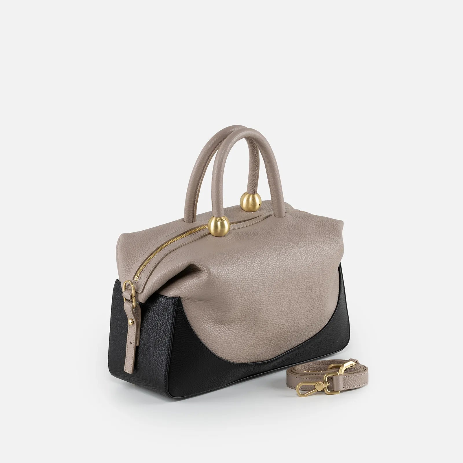 Arcadia Dione Large Top Handle Bag, Dollbic Avana-Nero、mySite、noshort