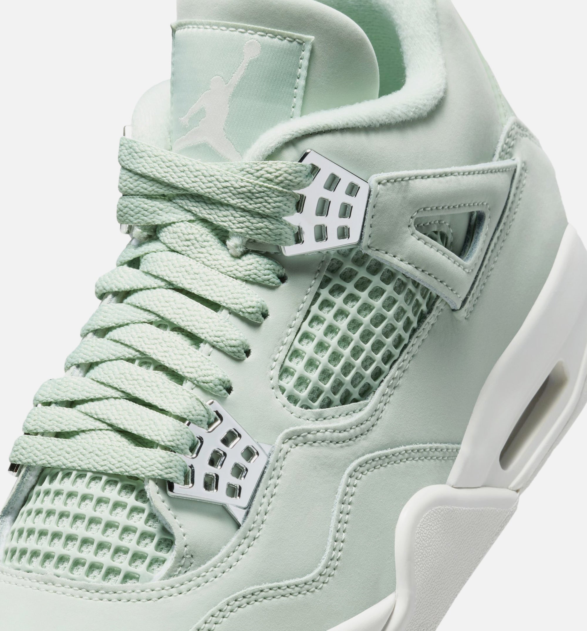 Air Jordan 4 Retro Abundance Womens Lifestyle Shoe - Seafoam/Sail/Metalic Silver、mySite、dreamappss