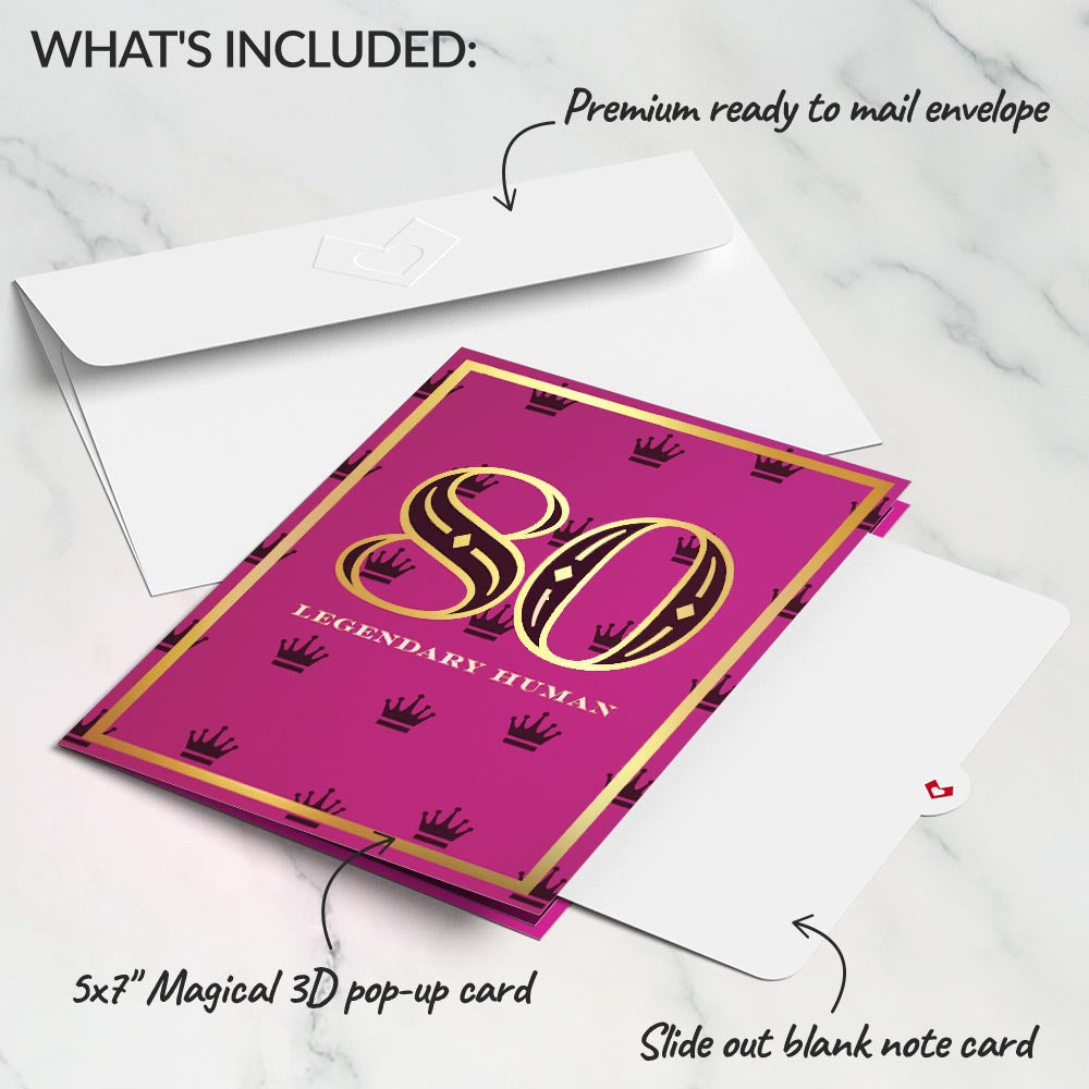 Legendary Human 80th Birthday Pop-Up Card、mySite、solidvoid