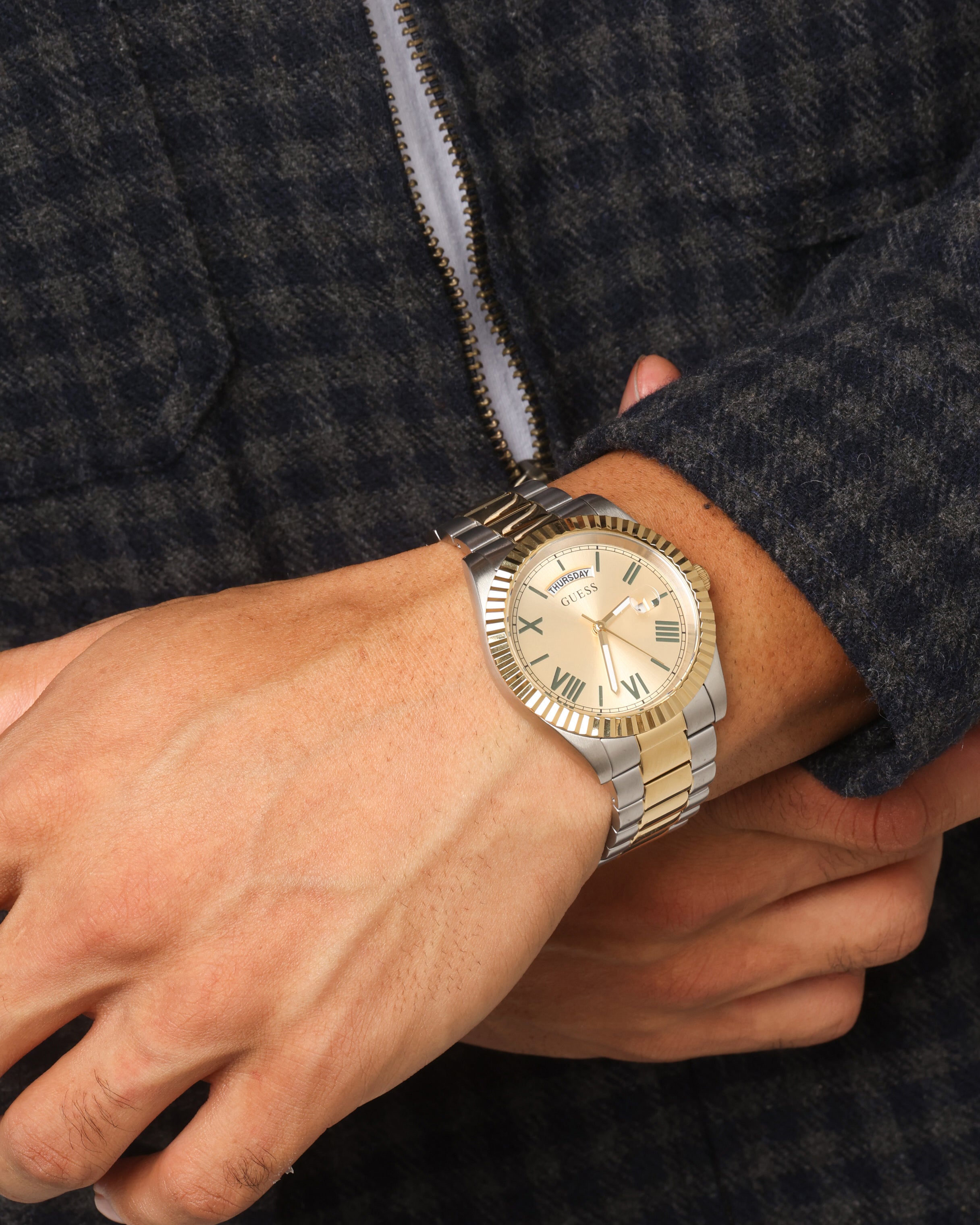 Guess Mainline Connoisseur Watch Gold/Green、mySite、zt4zffjzw