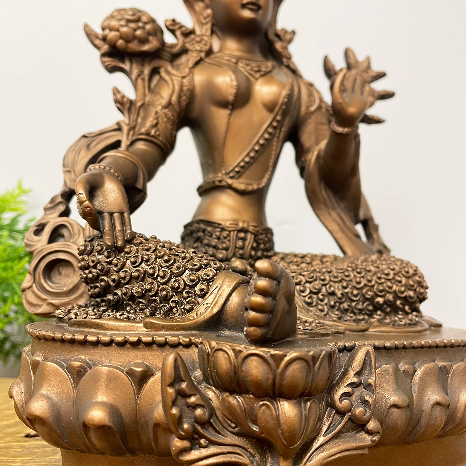 Green Tara Statue with Bronze Finish、mySite、topwebapps