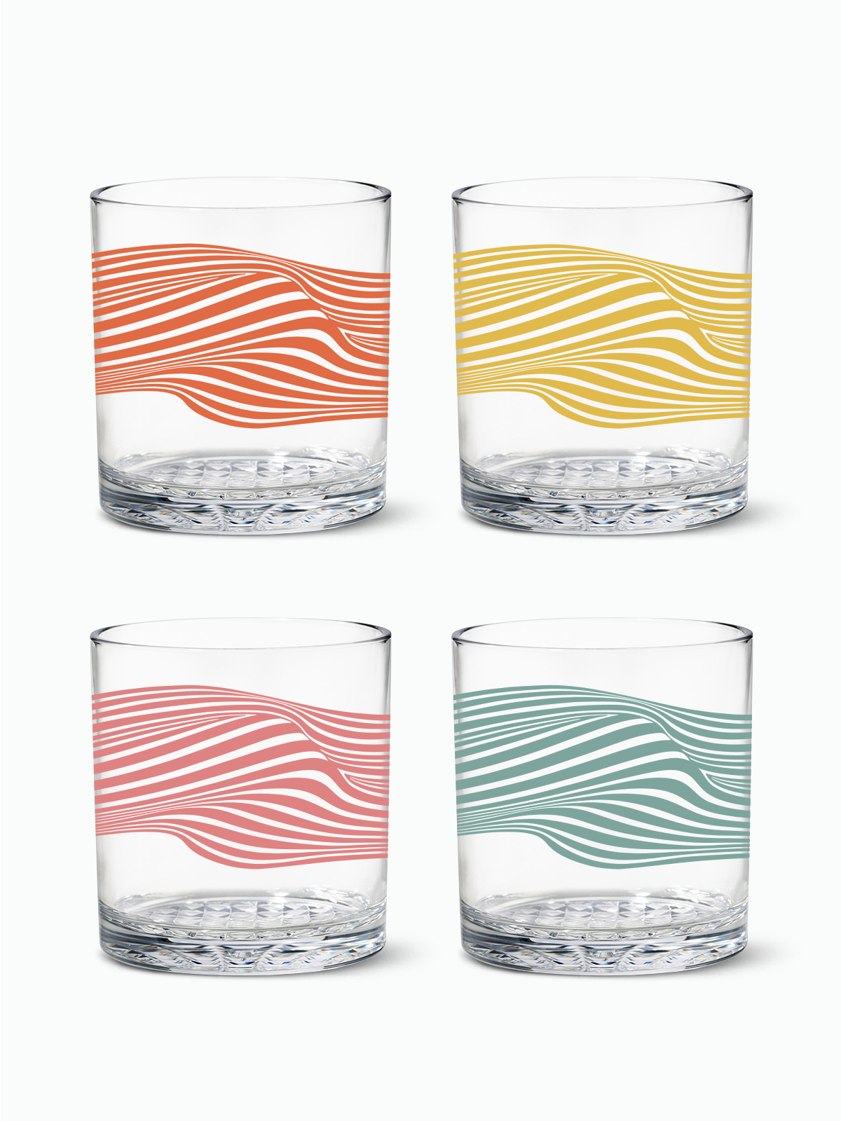 Wavy Ripple - RESERVE 12oz Old Fashioned Tritan Copolyester Glass、mySite、camillekostekn