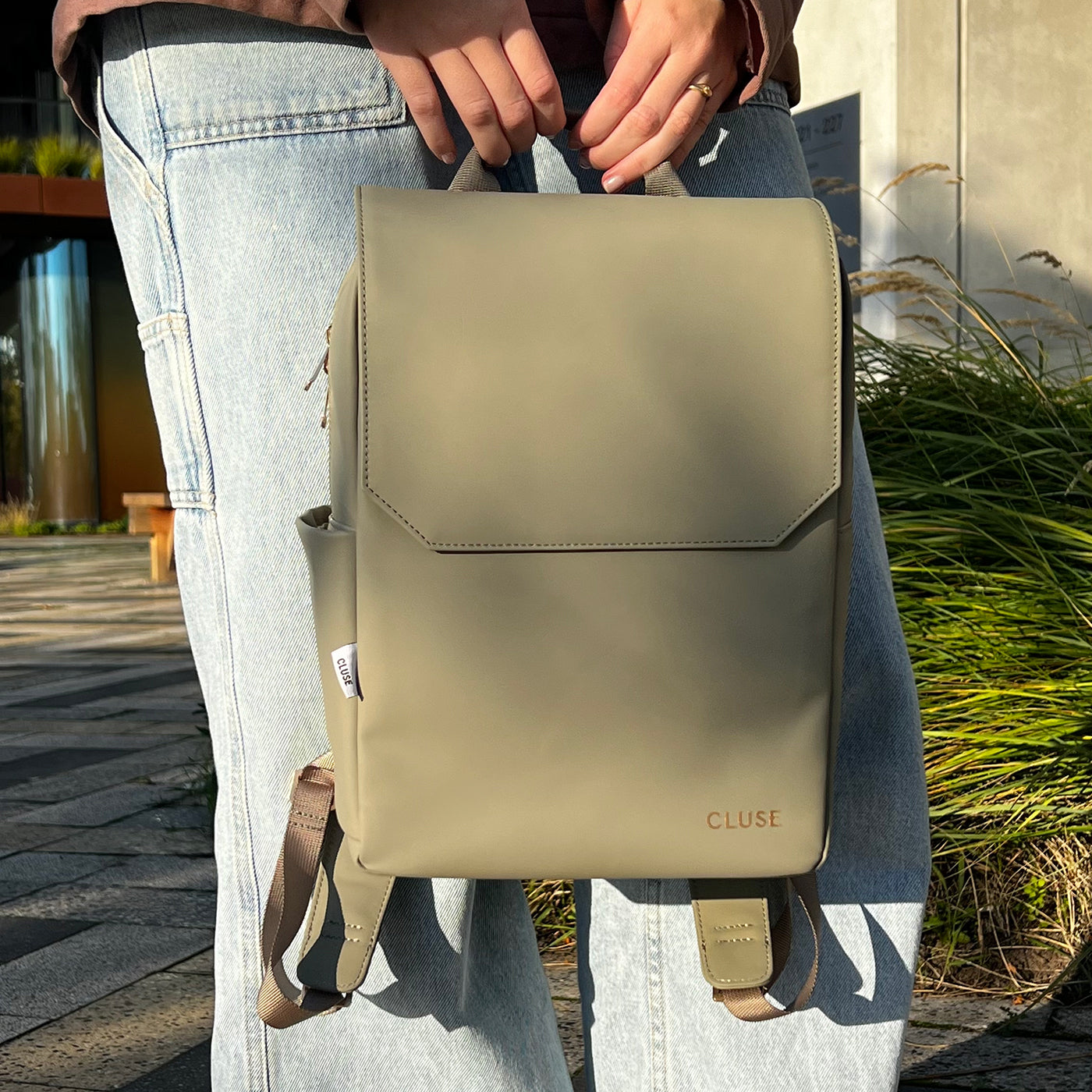 Nuitée Backpack, Light Green, Gold Colour、mySite、botmansion