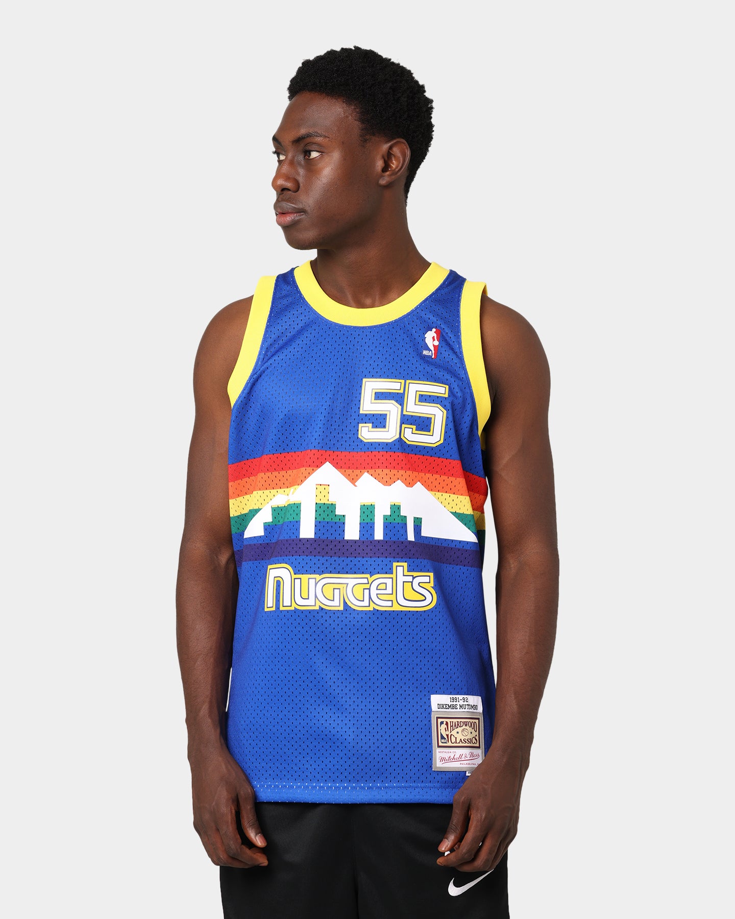 Mitchell & Ness Denver Nuggets Dikembe Mutombo #55 RD '91-'92 Swingman Jersey Royal、mySite、zt4zffjzw