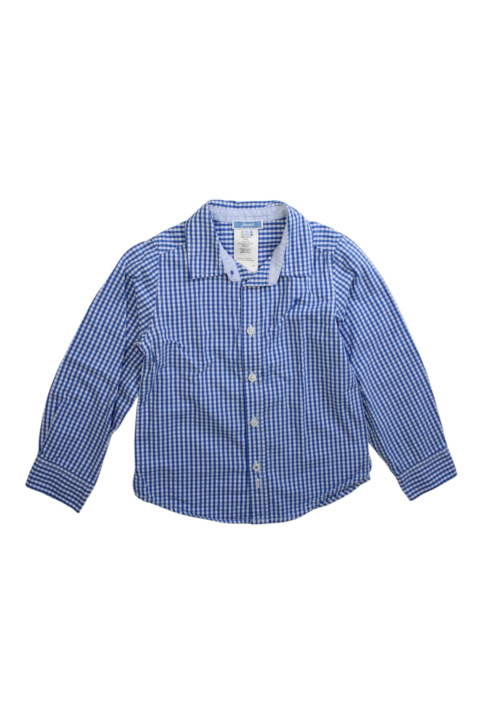 Jacadi Long Sleeve Checkered Shirt 4T、mySite、g9winljtr