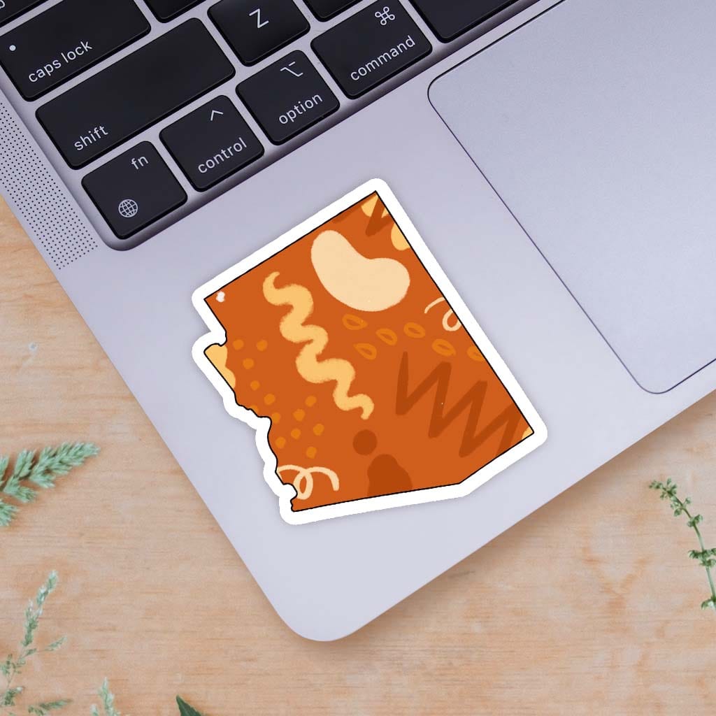  Arizona Orange Abstract Sticker、mySite、elrpsem3k