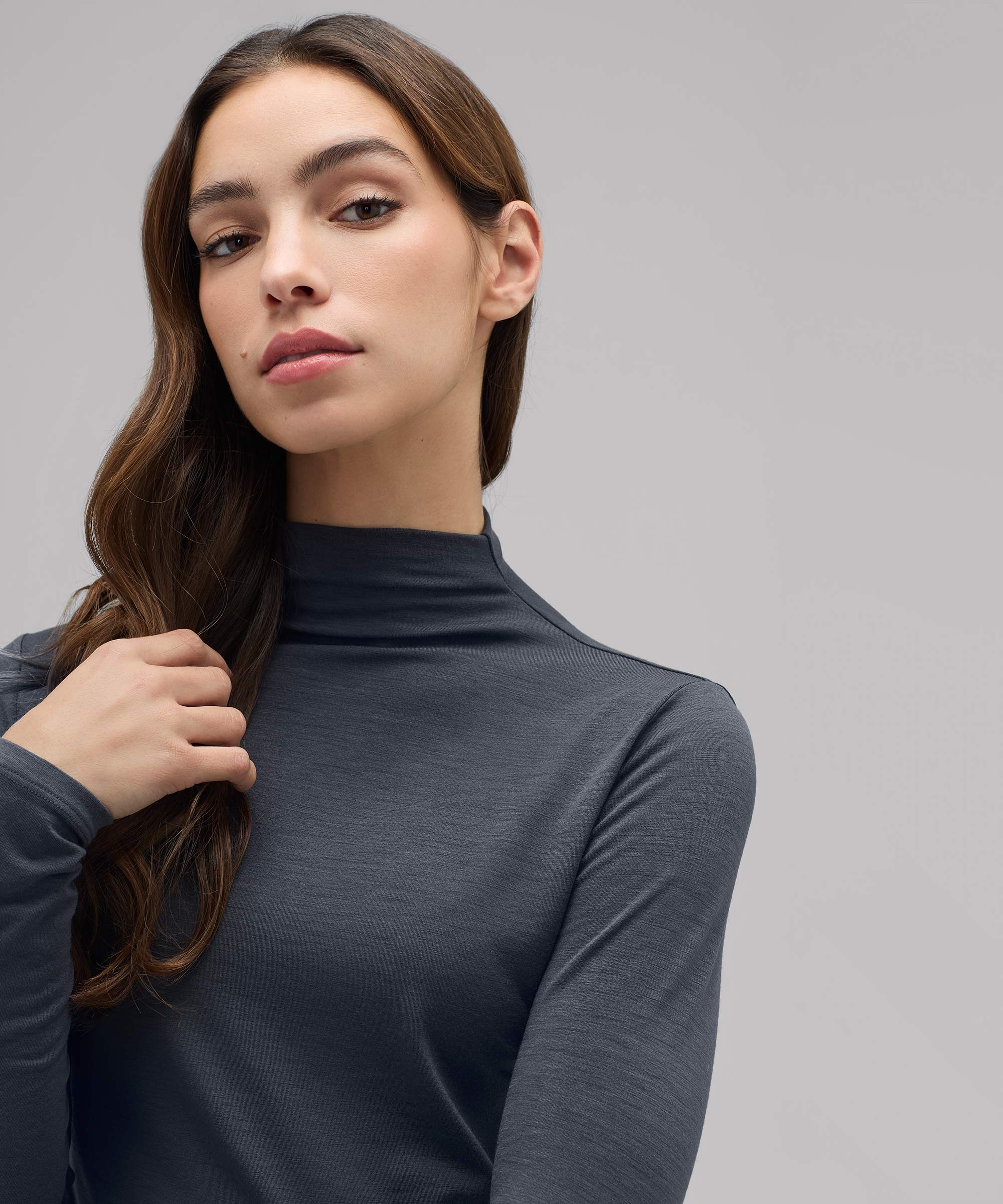 Women's Merino Mock Neck Top、mySite、noshort