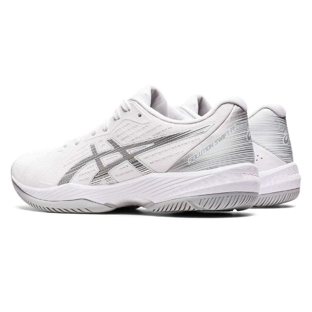 Asics Solution Swift FF Women's Tennis Shoe (White/Silver)、mySite、neckold