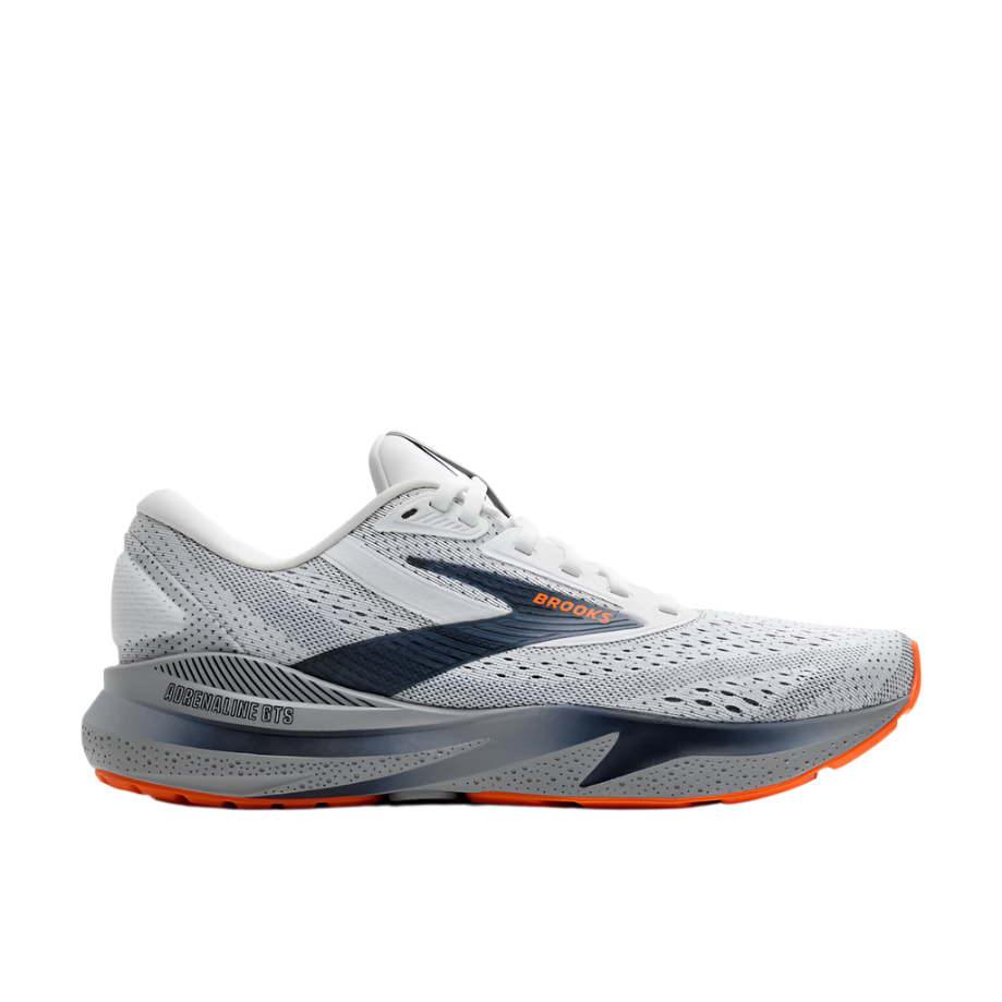  Brooks Men's Adrenaline GTS 24 Lightweight Road Running Shoe - White/Peacoat/Alloy、mySite、preschool7hills