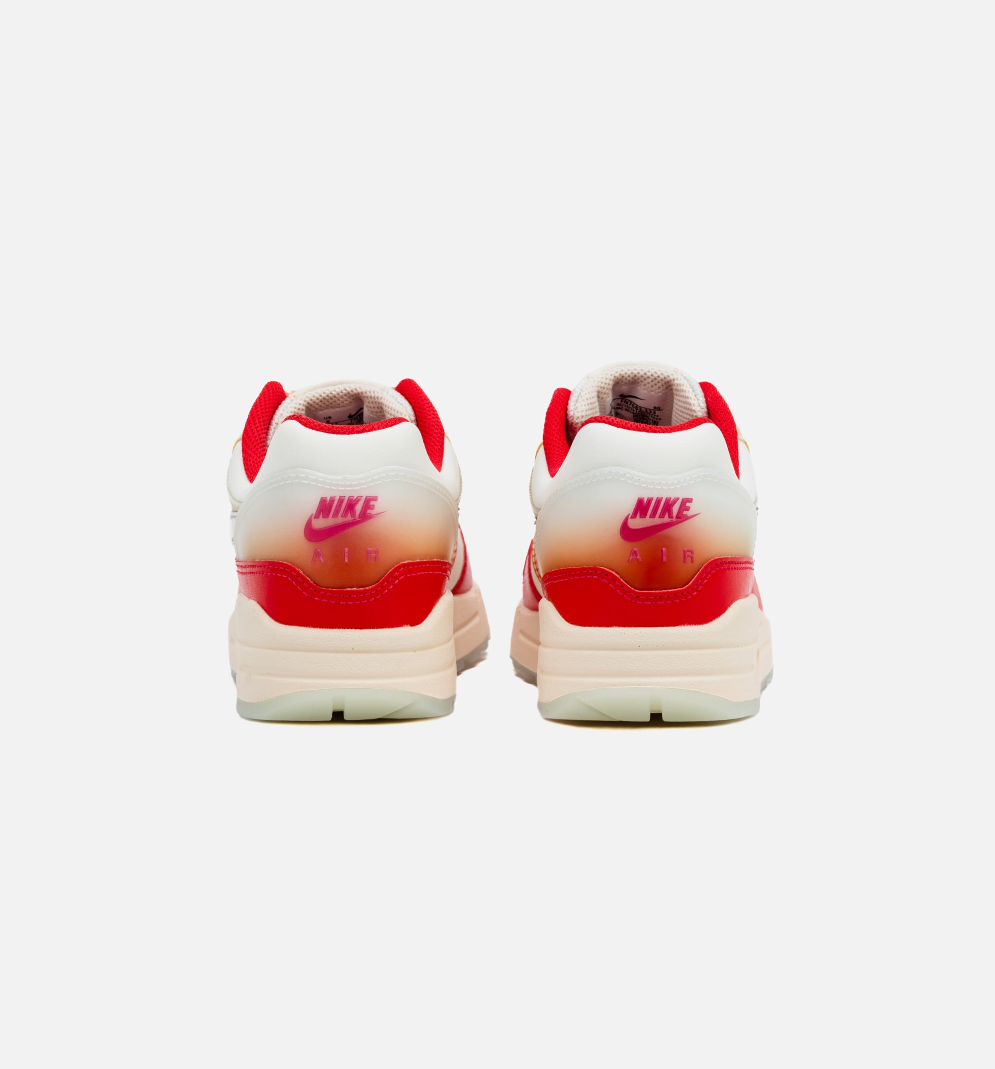 Air Max 1 Soft Vinyl Womens Lifestyle Shoe - Sail/Metallic Silver/Siren Red、mySite、dreamappss
