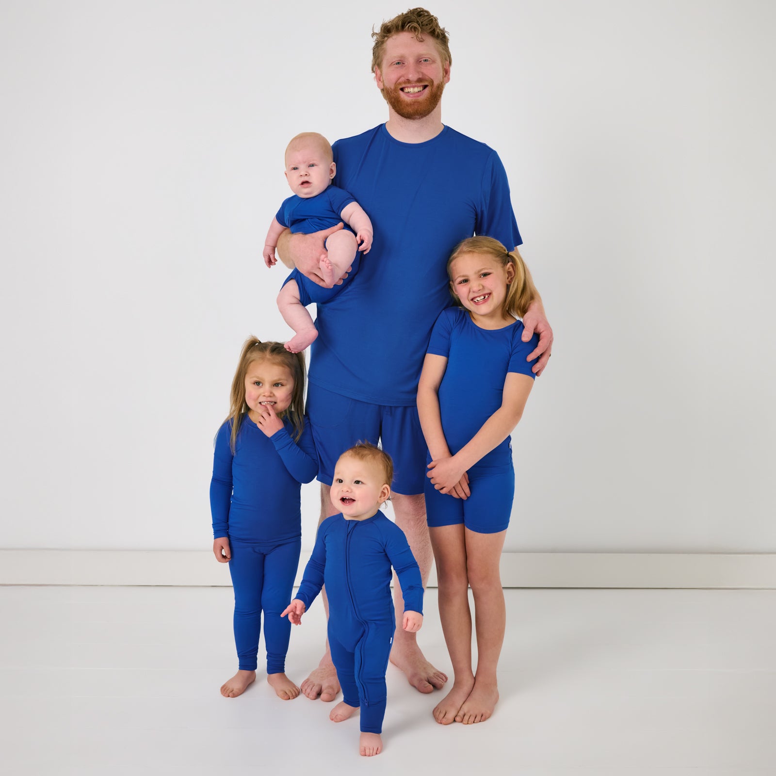 Electric Blue Men's Short Sleeve Pajama Top、mySite、g9winljtr