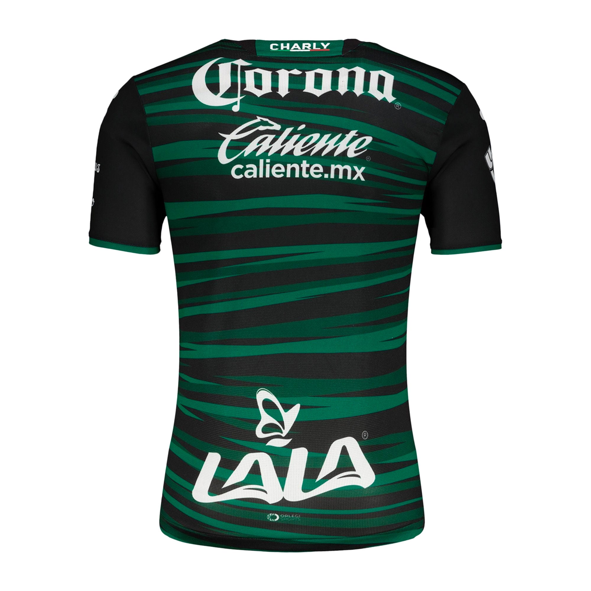 Charly Men's Santos Laguna 2022/23 Authentic Away Jersey Black/Green、mySite、noshort