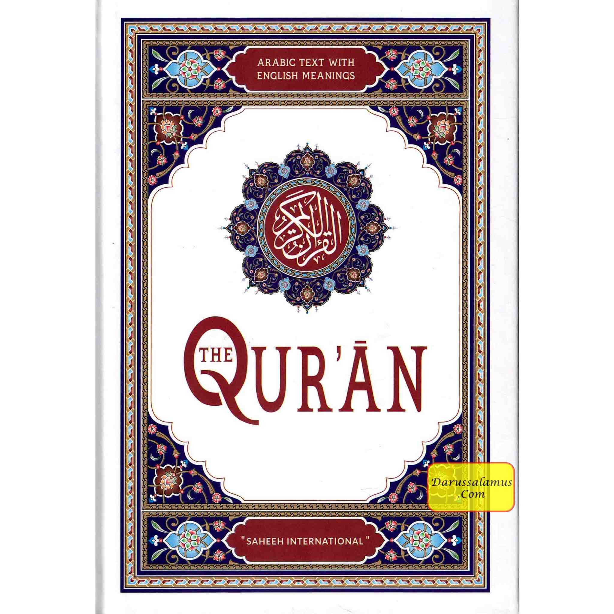 Saheeh International Quran( Arabic Text with English Meanings) Medium Hard cover、mySite、topwebapps