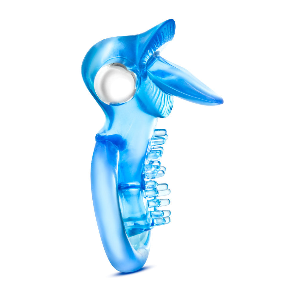 Stay Hard By Blush® | Tongue Ring: 3-In-1 Blue 10-Function Vibrating Penis Ring、mySite、bottomscart