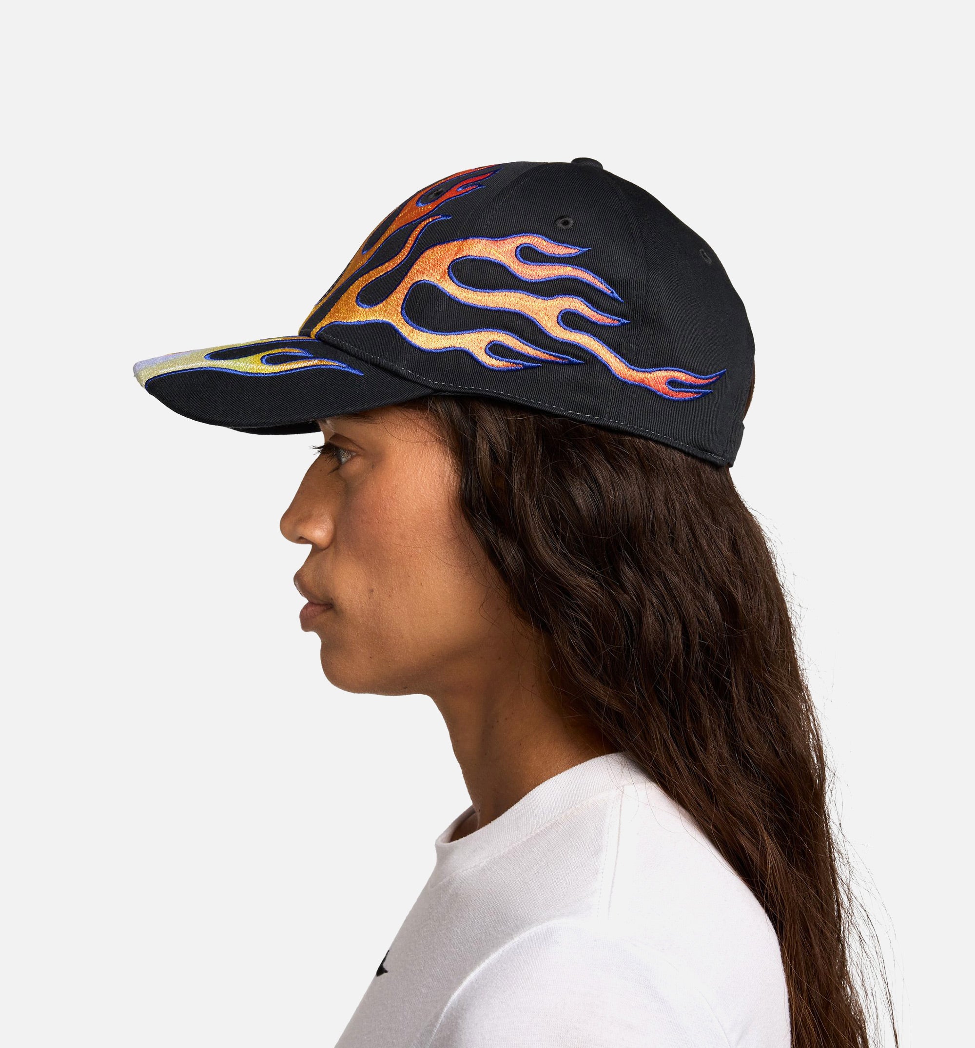 Structured OG Flame Cap Mens Hat - Black/Orange、mySite、dreamappss