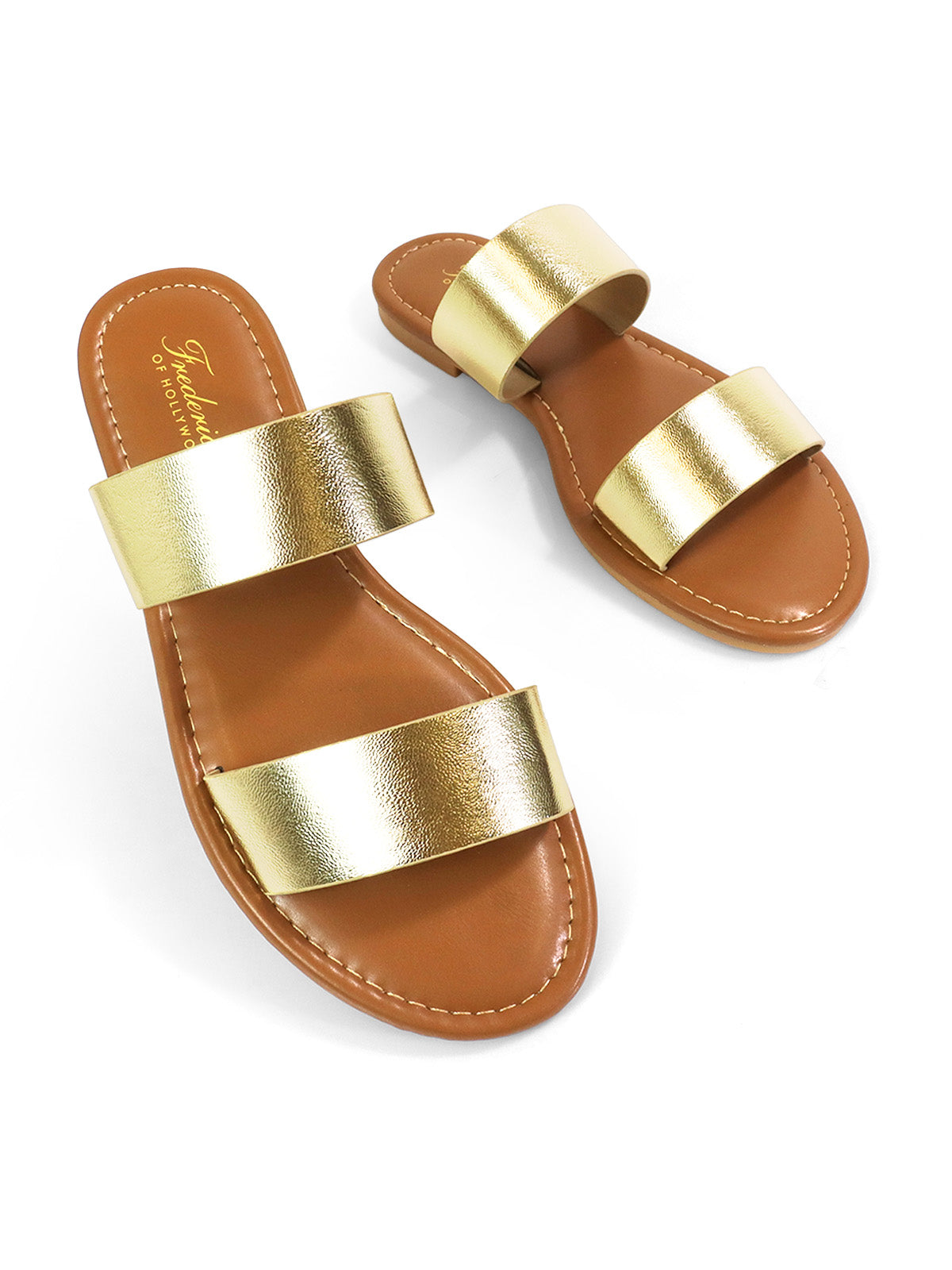 Janelle Double Band Flat Sandal、mySite、bengalsvssteelers