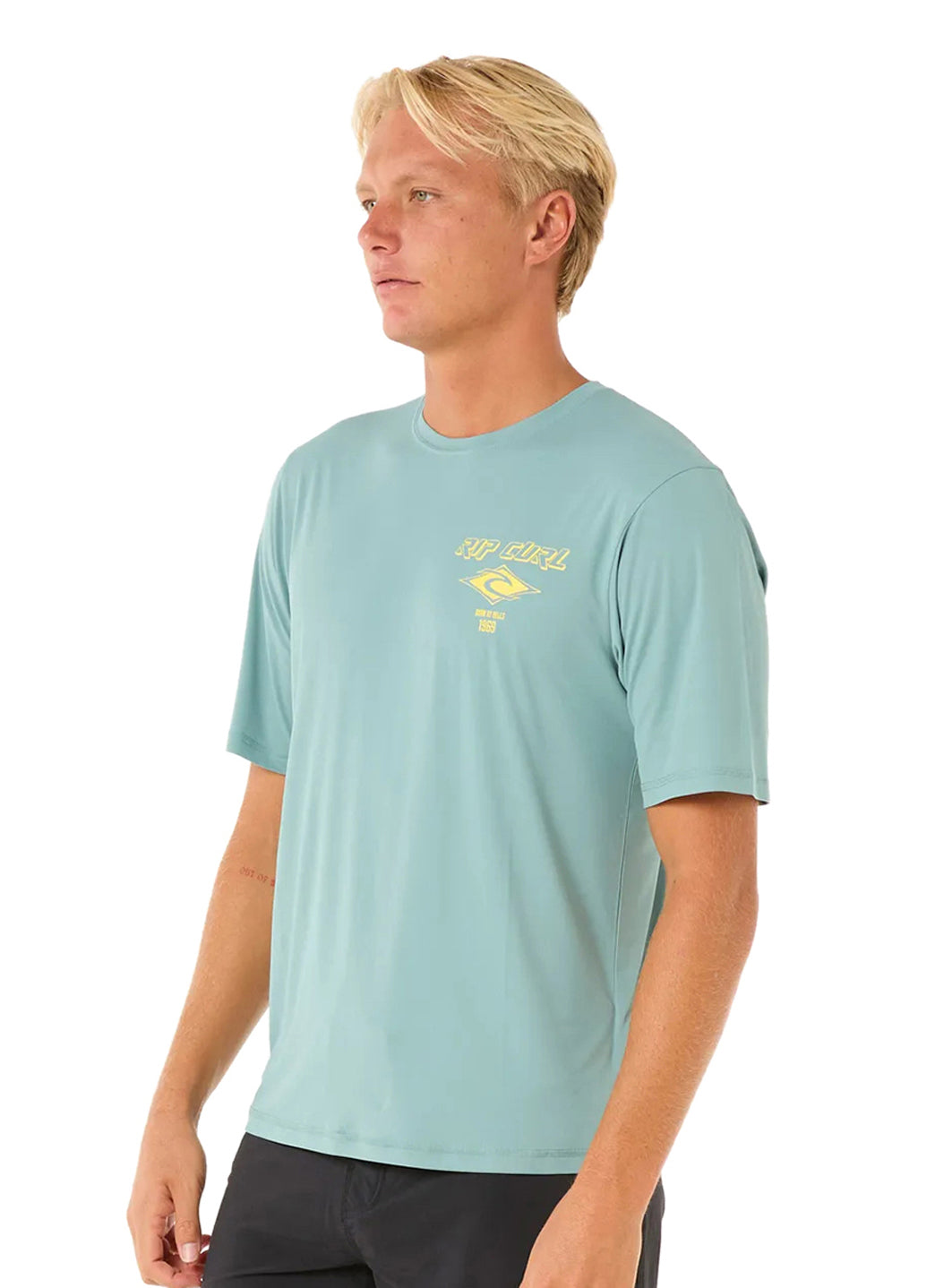 Rip Curl Men's Icons Surflite UPF Short Sleeve Surf Shirt、mySite、noshort