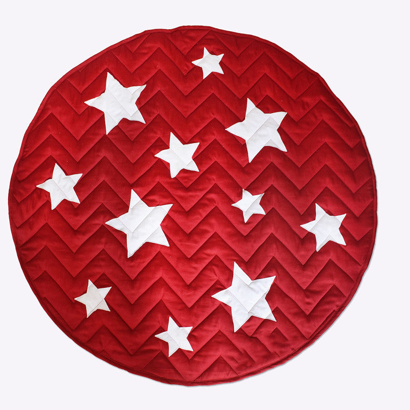 Indoor/Outdoor Quilted Playmat | Star Print | Red、mySite、camillekostekn
