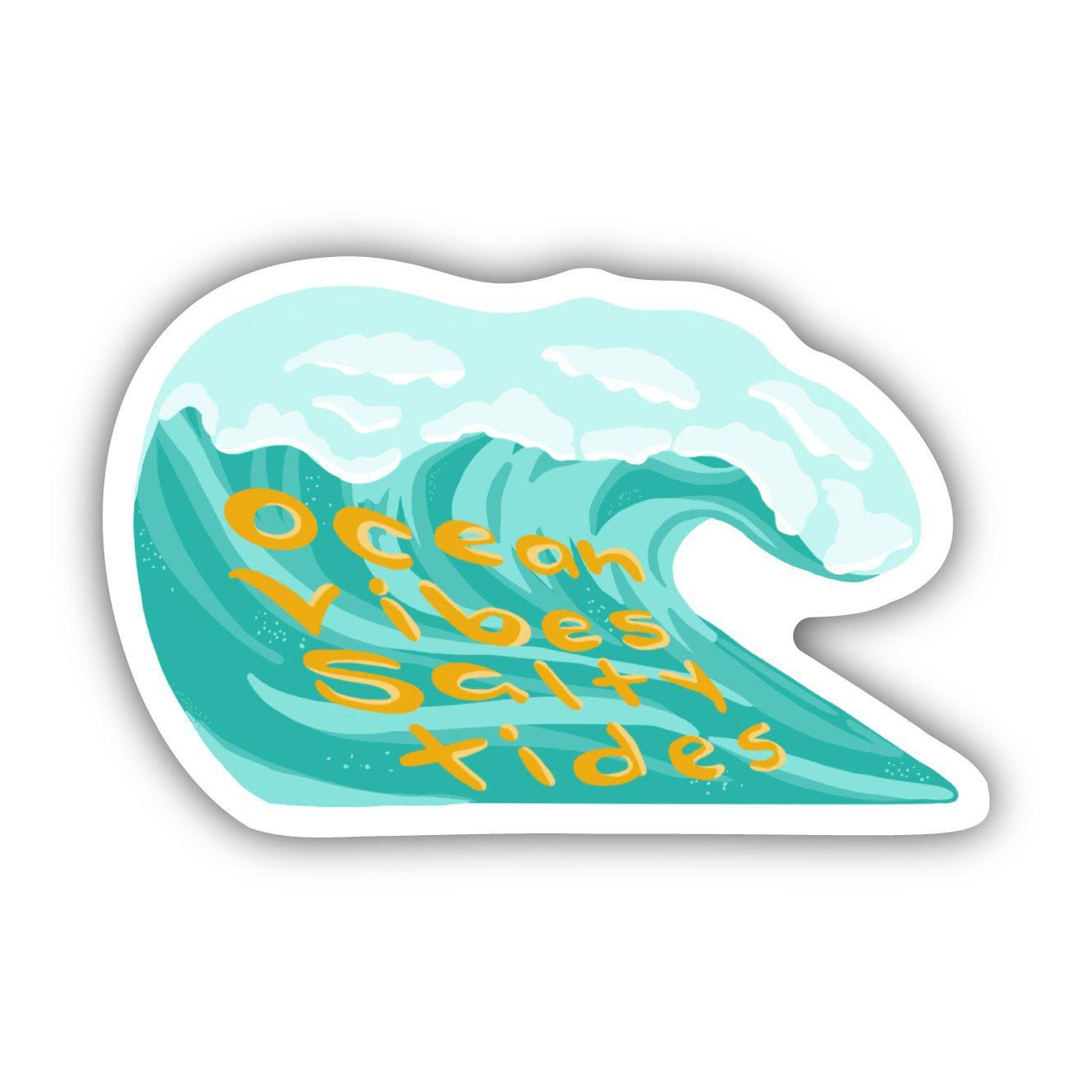  Ocean Vibes Salty Tides Sticker、mySite、elrpsem3k
