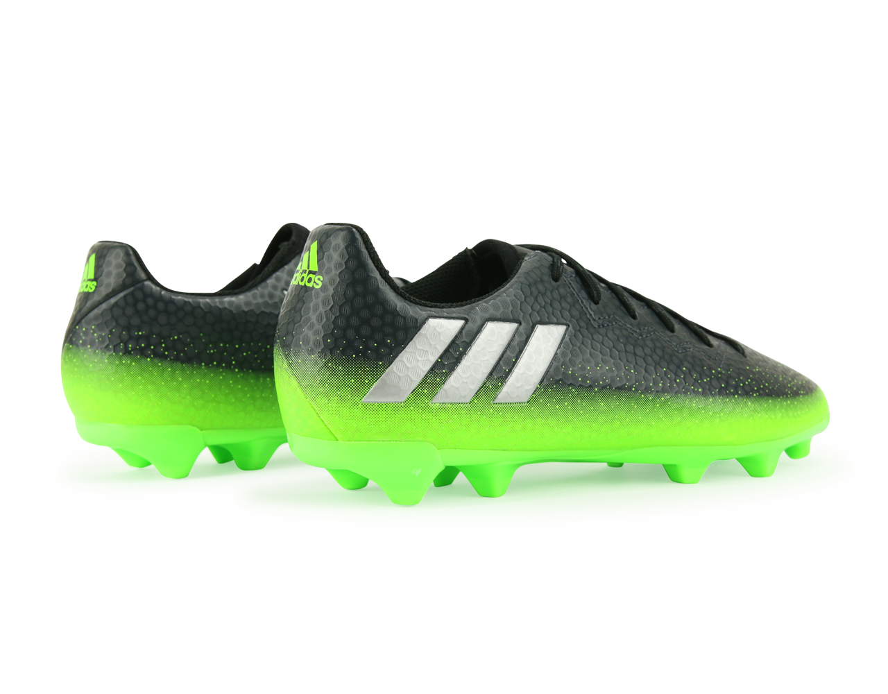 adidas Kids Messi 16.3 FG/AG Dark Grey/Silver Metalic/Solar Green、mySite、bottomscart