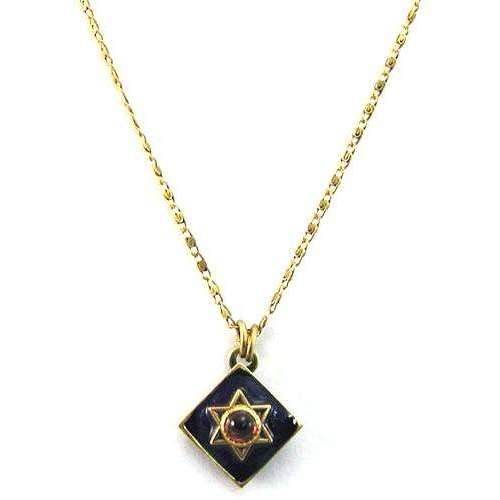 Michal Golan Blue Diamond Star of David with Garnet、mySite、topwebapps