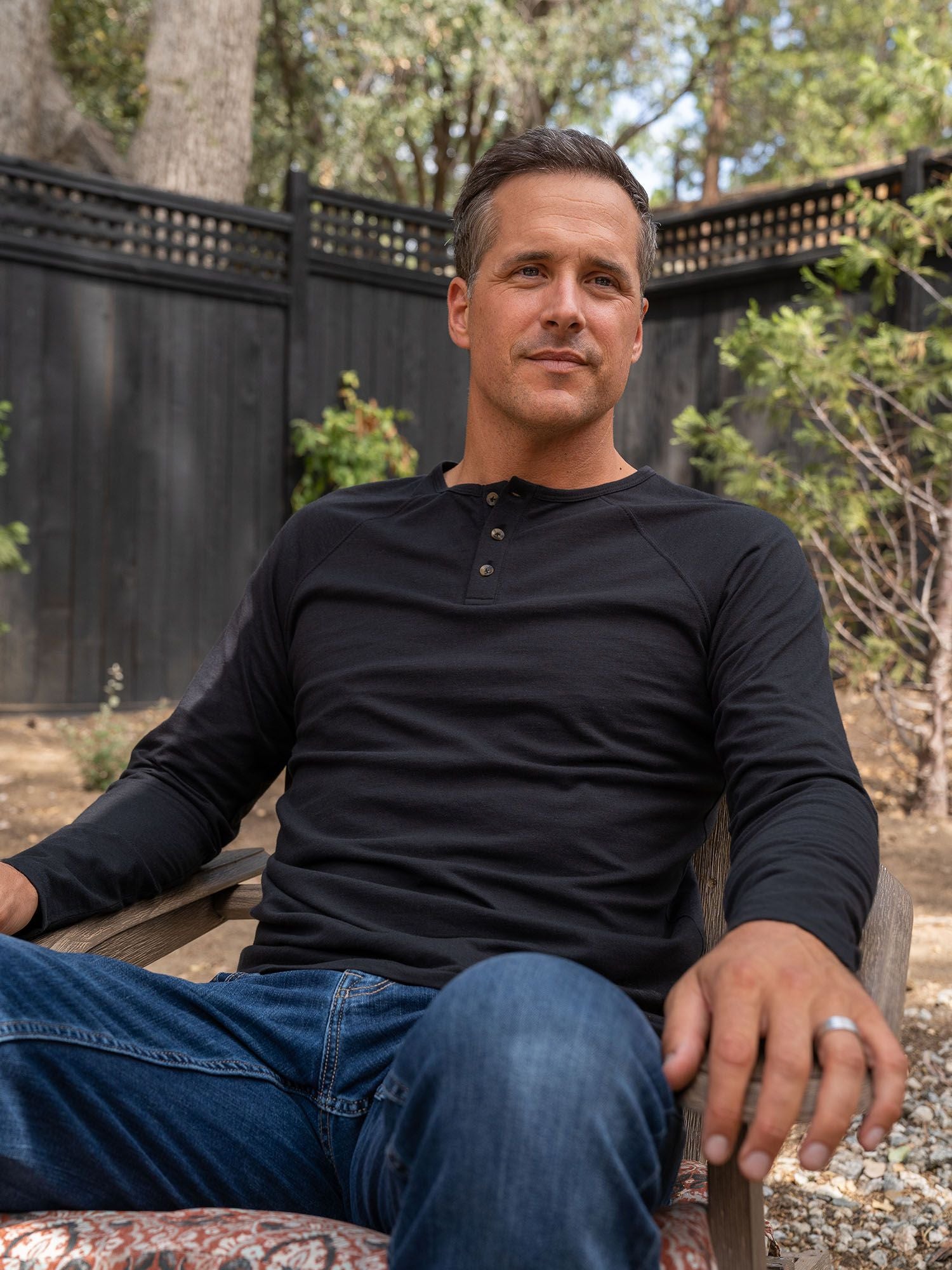  Black Slim Fit Long Sleeve Henley FINAL SALE、mySite、ghnorth