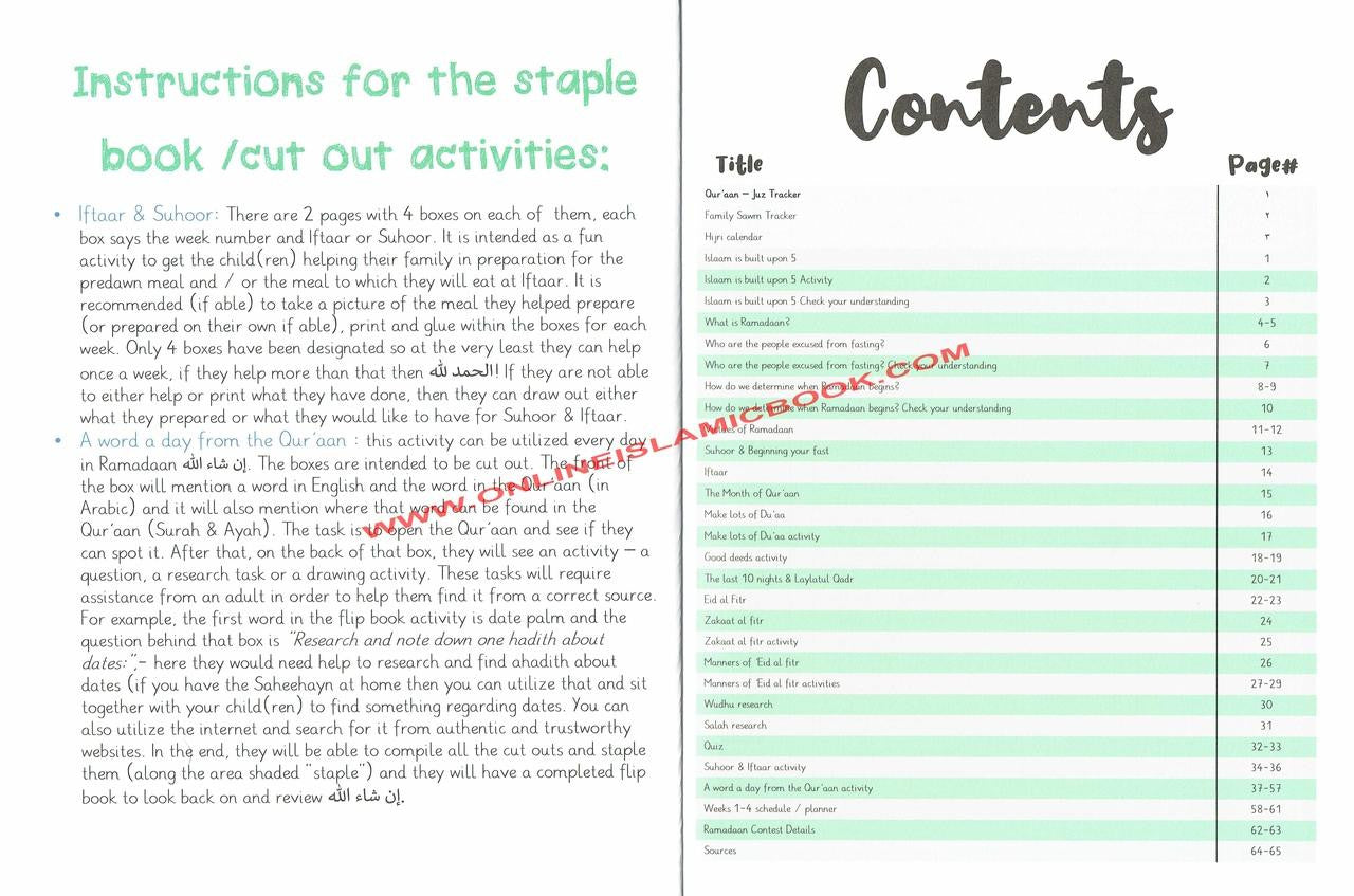 My Ramadan Workbook By Umm Zakariyya、mySite、topwebapps