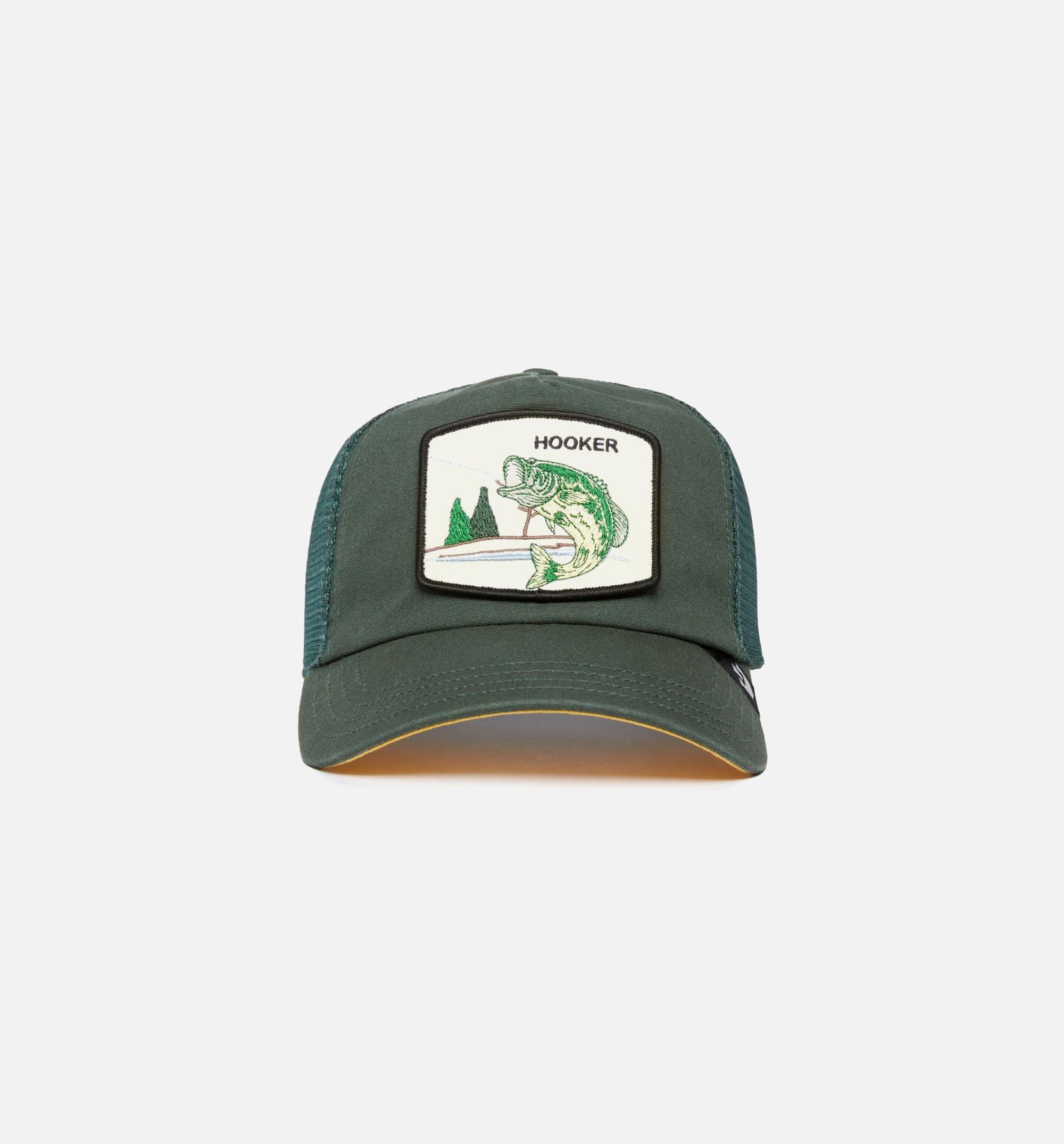 Large Mouth Suede Trucker Mens Hat - Green/White、mySite、dreamappss