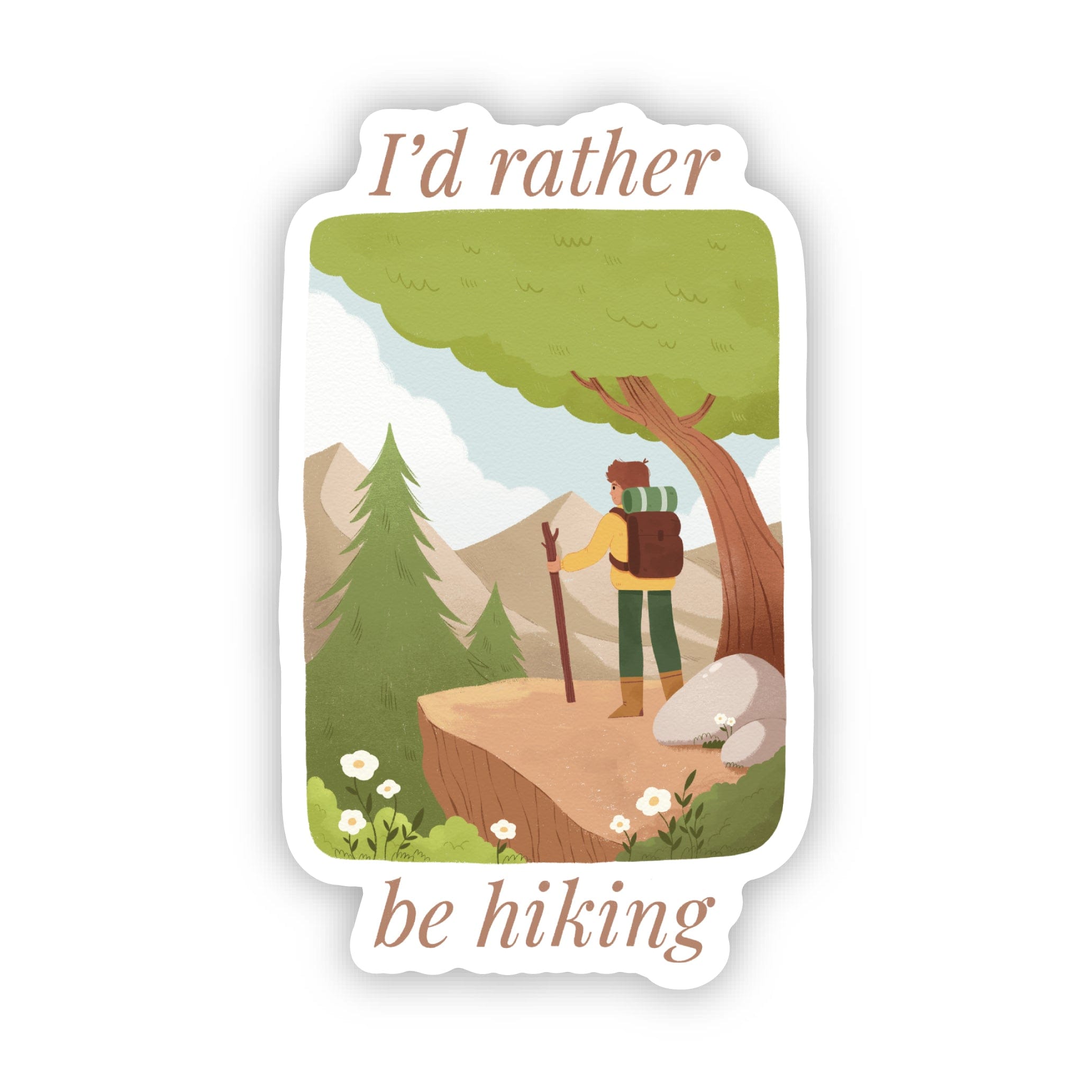  I'd rather be hiking Nature Sticker、mySite、ghnorth
