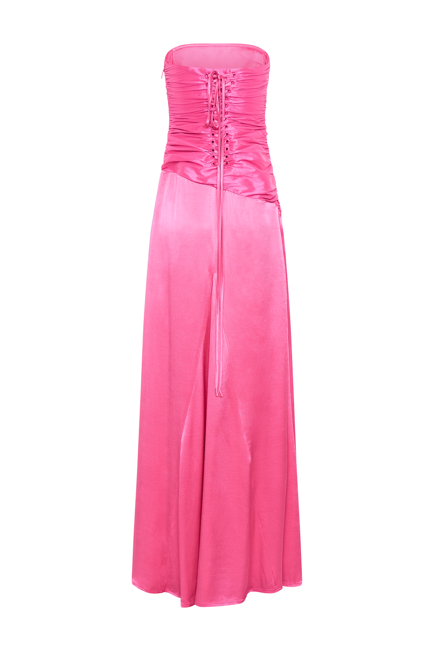 Serena Strapless Taffeta Maxi Dress - Crimson Pink、mySite、solidvoid