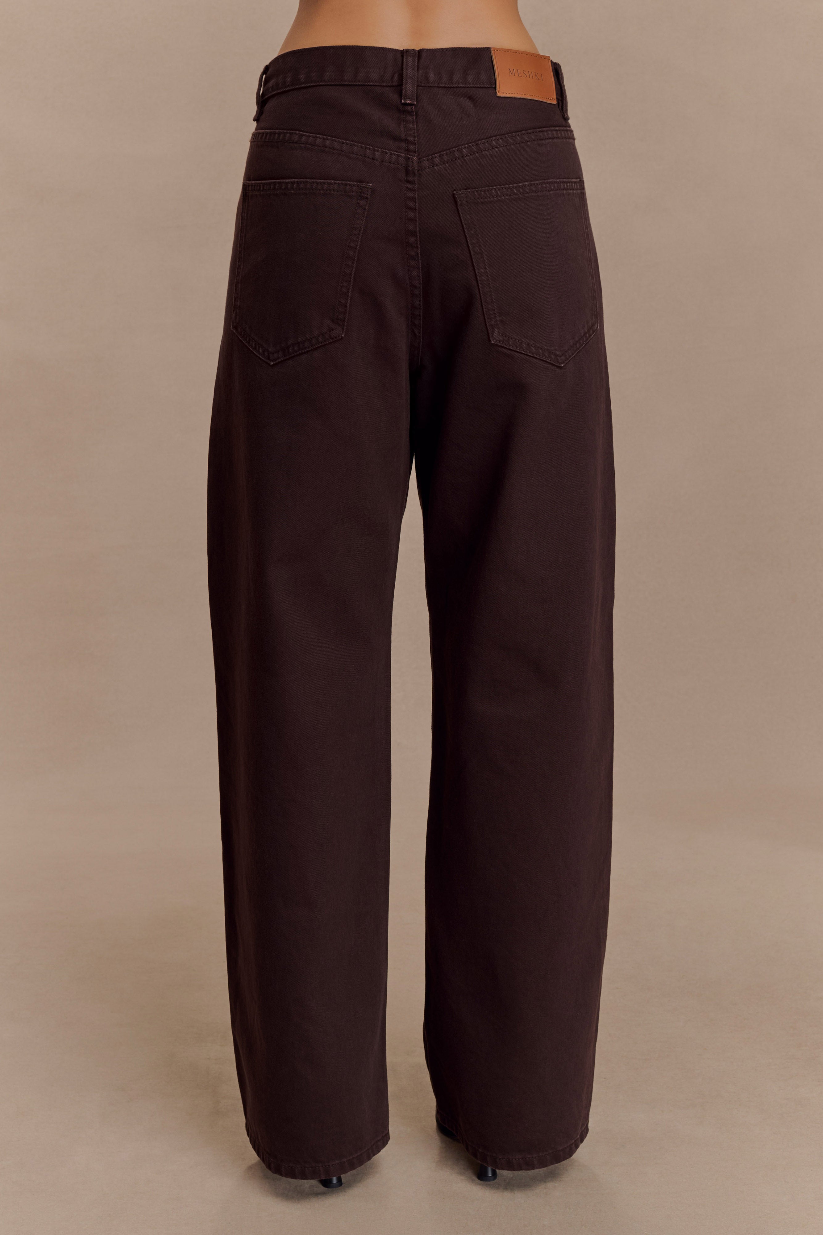 Mannon Mid Rise Denim Jeans - Chocolate、mySite、solidvoid