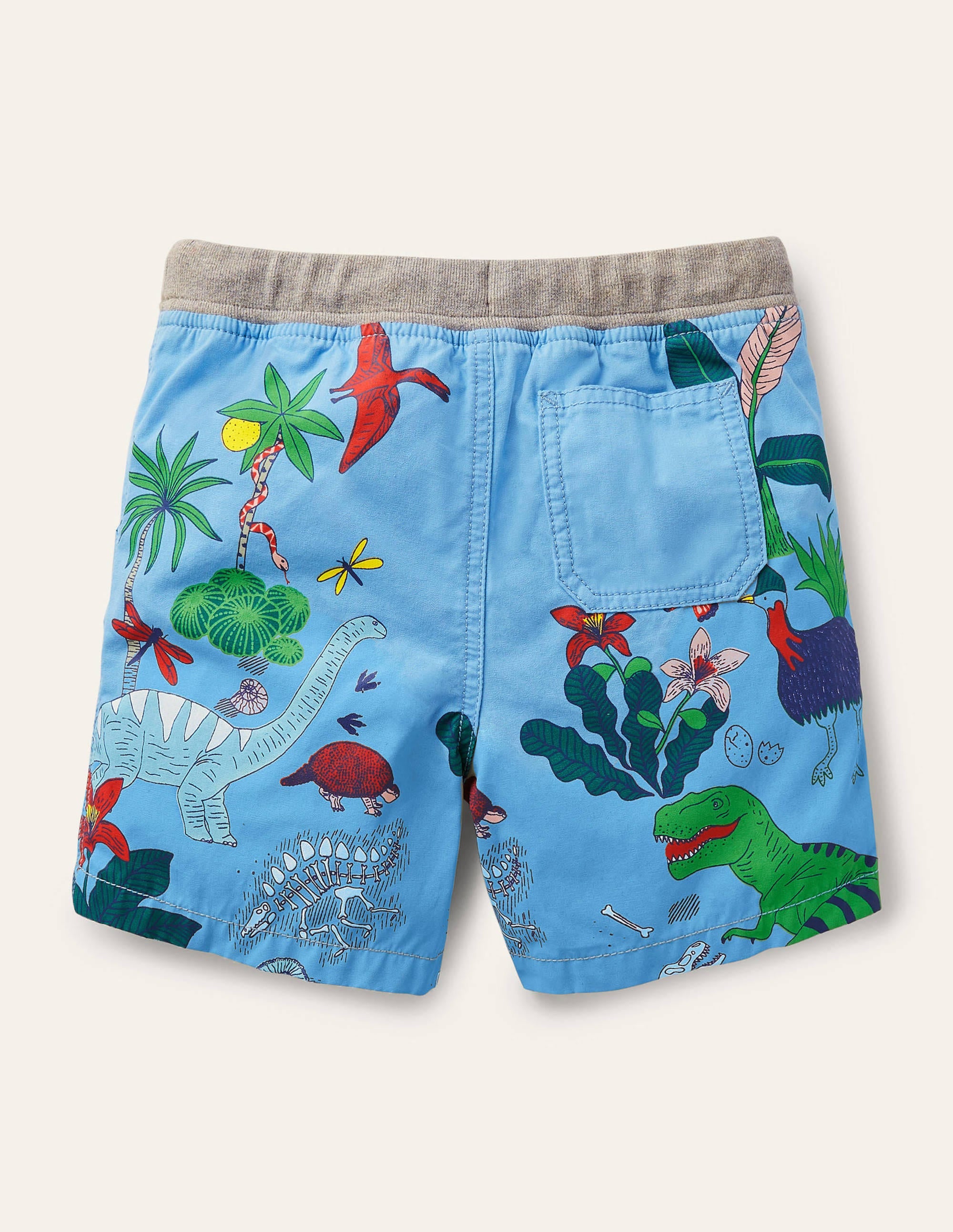  Holiday Shorts-Surfboard Blue Dino Island、mySite、ashleygrahame