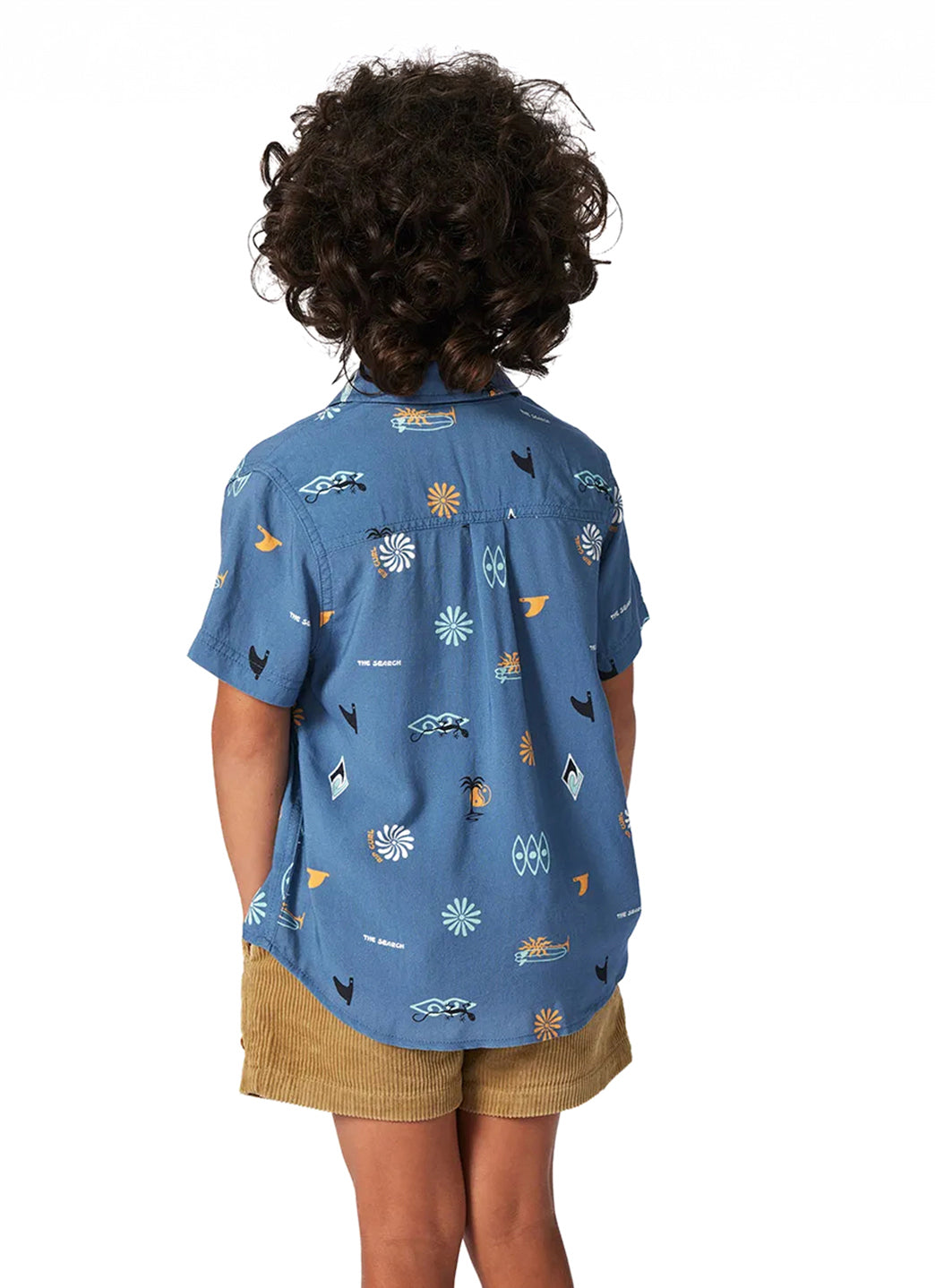 Rip Curl Boy's Grom Energy Short Sleeve Button Down Shirt (Toddler, Little Kid)、mySite、noshort