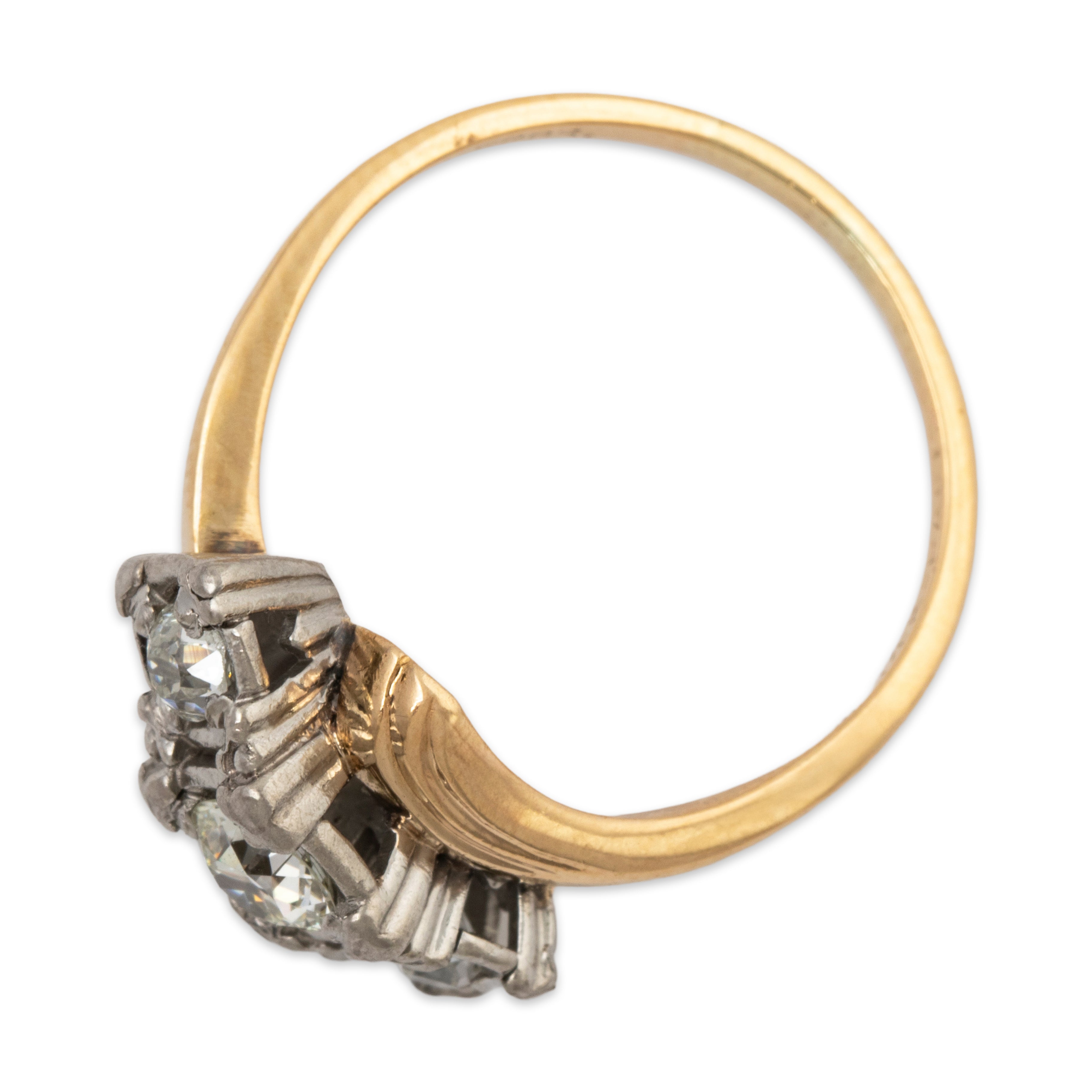 Antique Lambert Bros. 14k Yellow & White Gold .76cttw Old Mine Diamond Ring、mySite、hinf8tx79