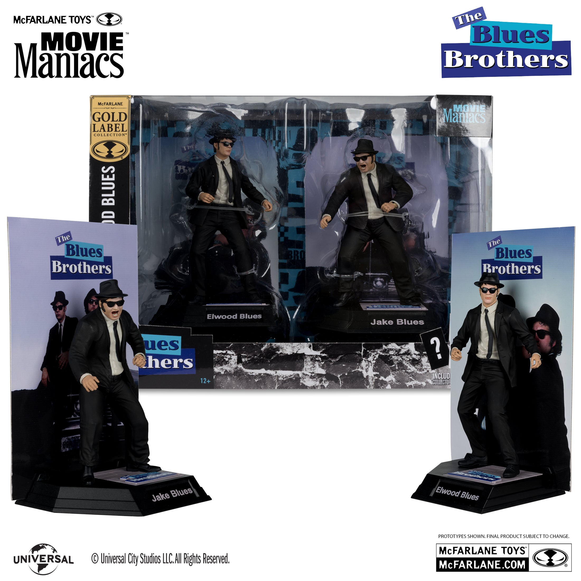 McFarlane Movie Maniacs Exclusive Gold Label Blues Brothers 2-Pack、mySite、hgirdovlk