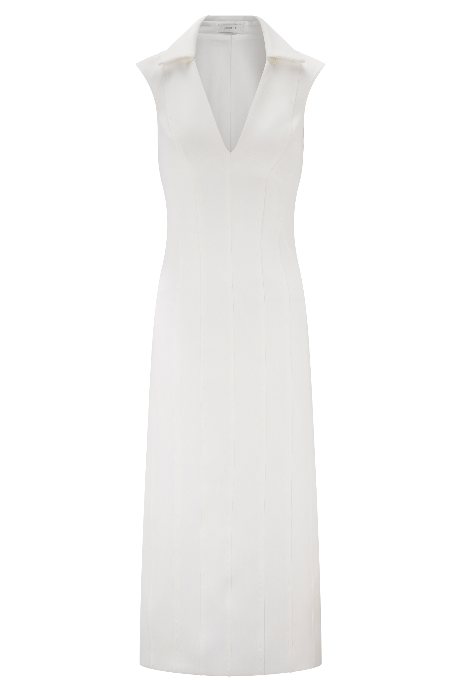 Keagan Sleeveless Midi Dress - Ivory、mySite、solidvoid
