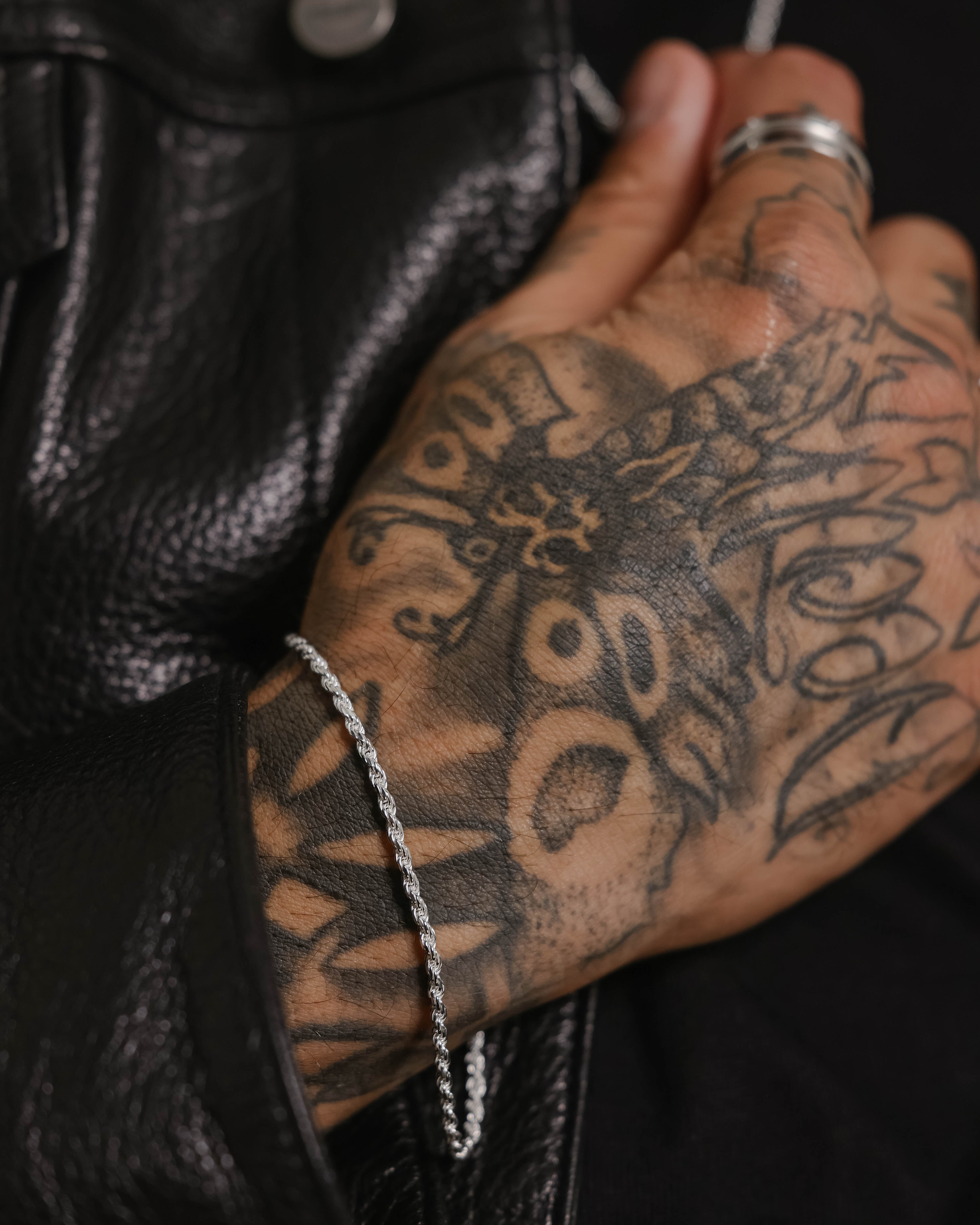 House Of Auric 2.5mm Rope Bracelet Sterling Silver、mySite、zt4zffjzw