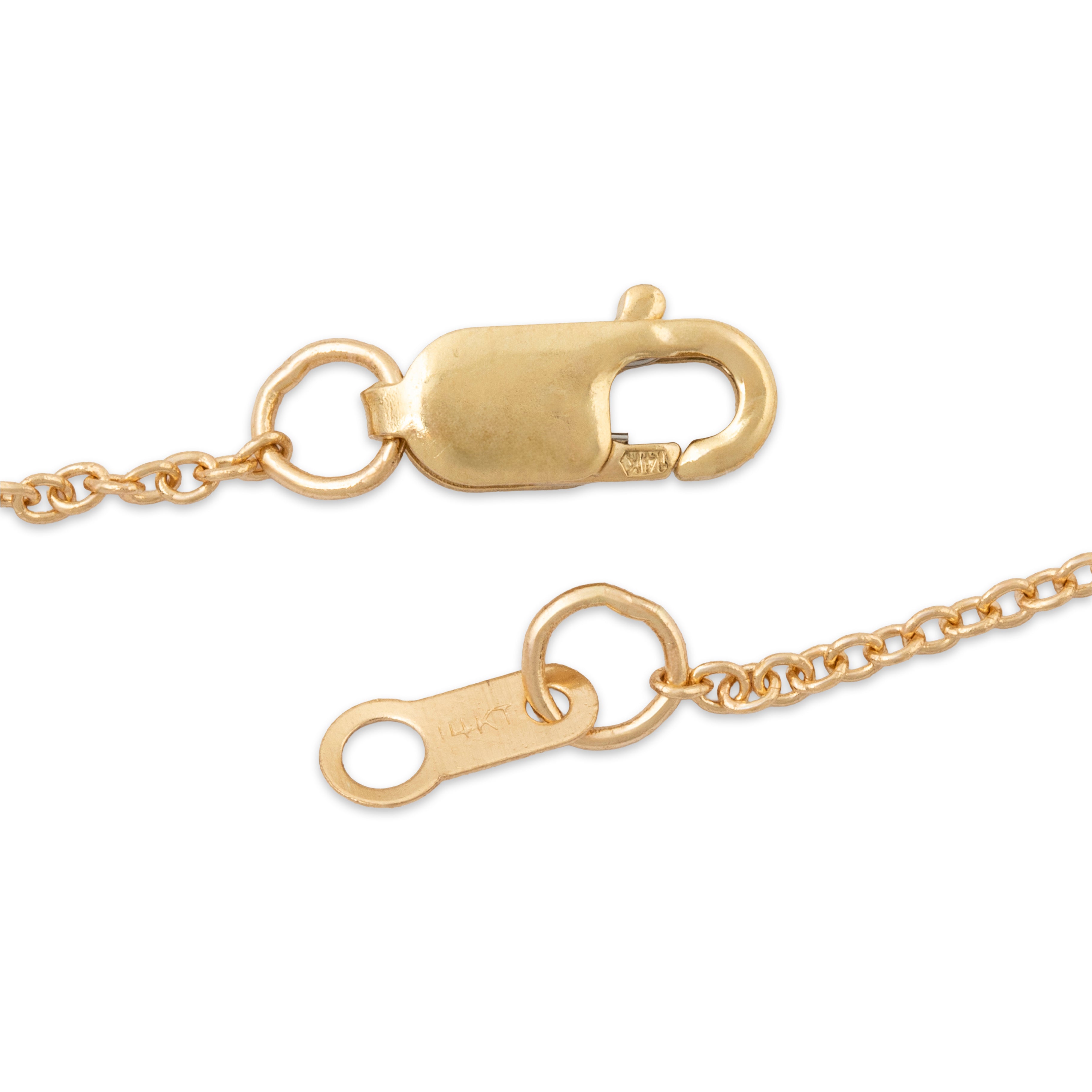 Estate 14k Yellow Gold Cable Chain Necklace 16-18、mySite、hinf8tx79