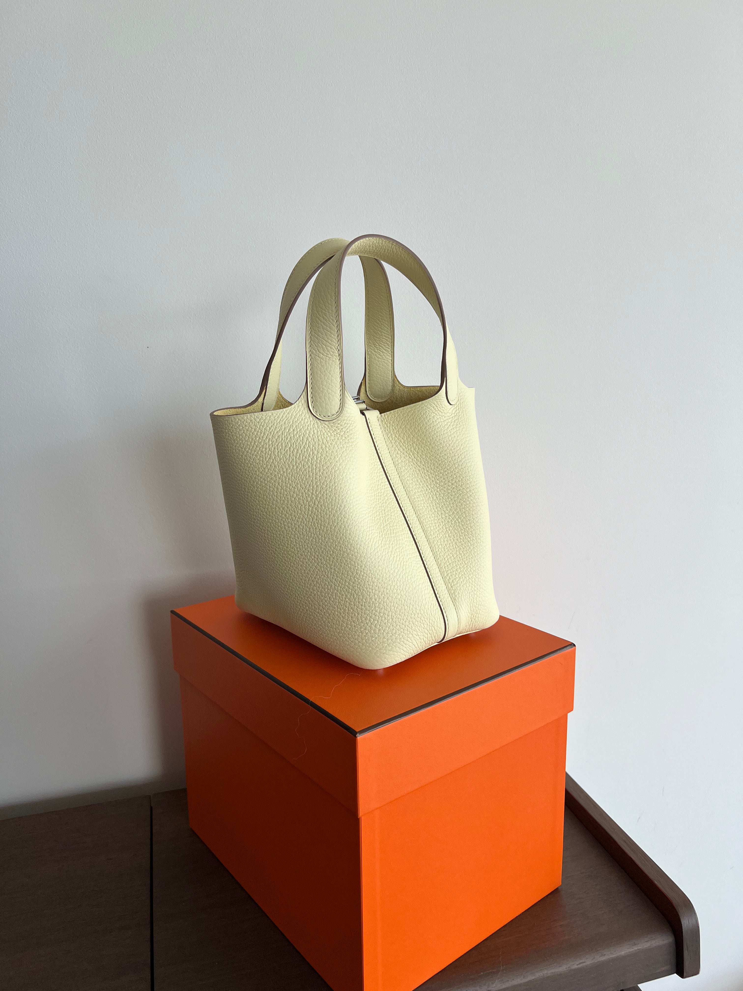 Hermès Picotin 18cm Jaune Milton Clemence PHW、mySite、garminoutage.com