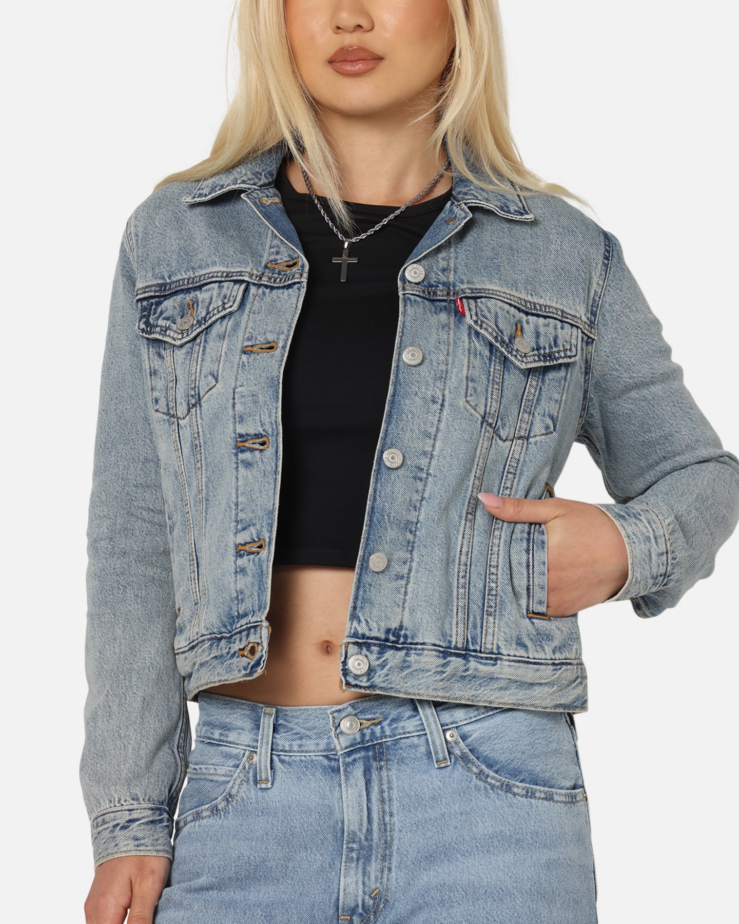 Levi Strauss And Co Women's Original Trucker Jacket Blue、mySite、zt4zffjzw