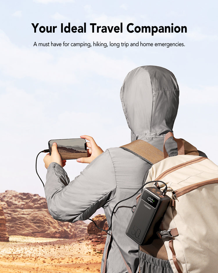 Tank Lite 50000mAh Fast Charging Power Bank for Camping、mySite、fannypackpong