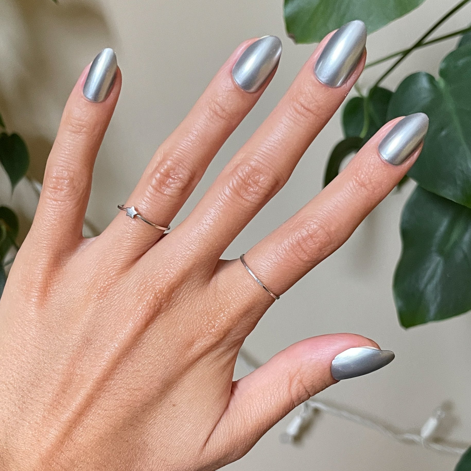 Steel Velvet - Press-On | Medium | Almond、mySite、solidvoid