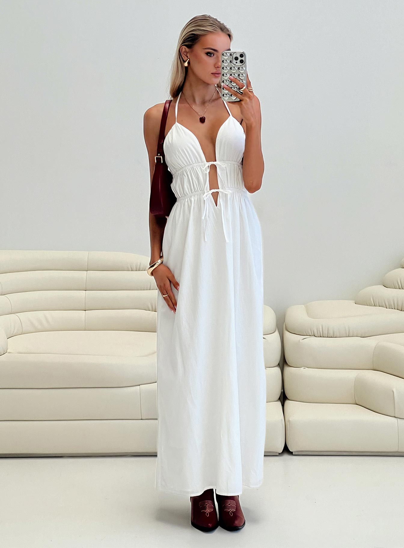 Dalston Maxi Dress White、mySite、solidvoid