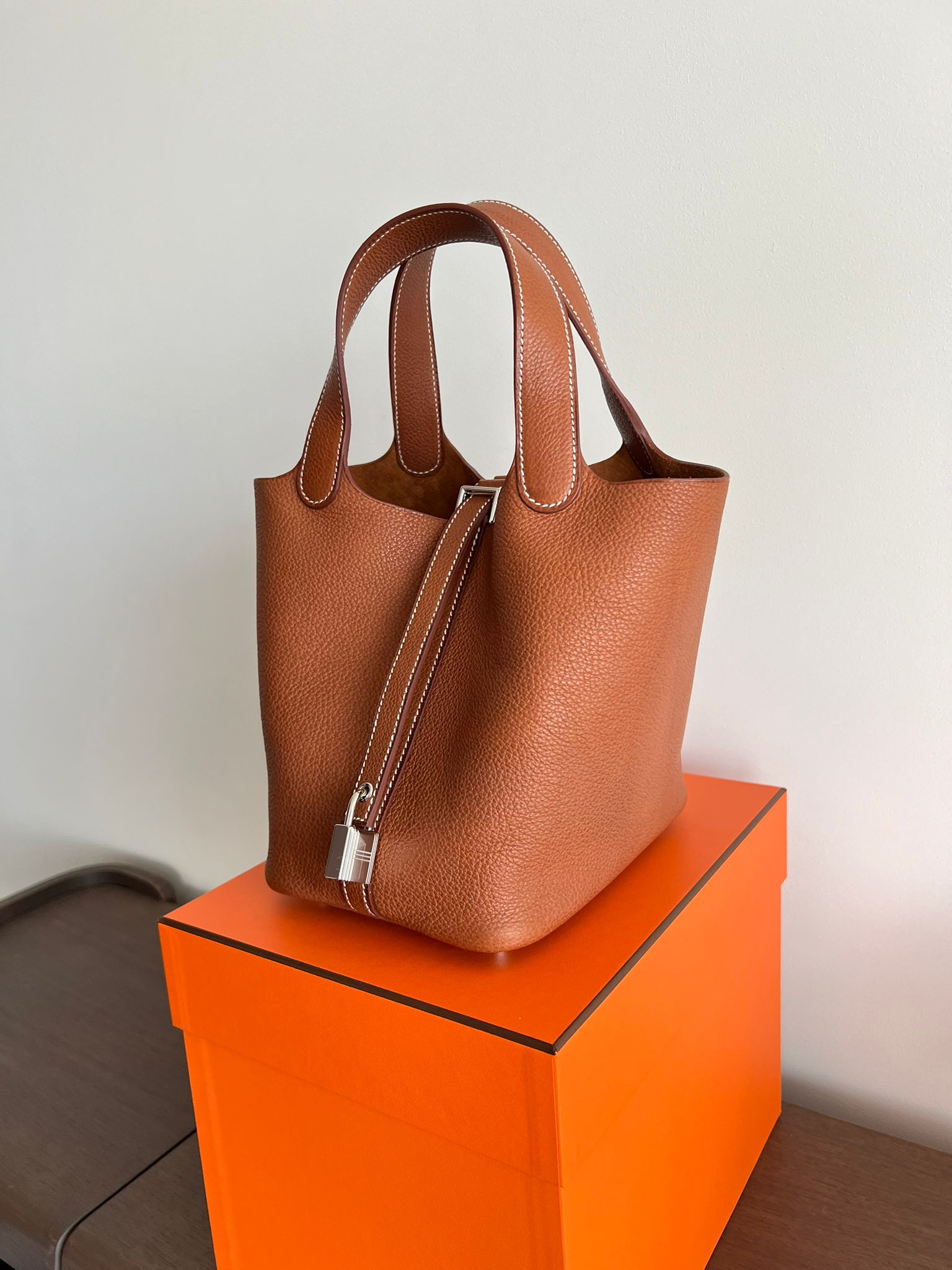 Hermès Picotin 18cm Fauve Barenia PHW、mySite、garminoutage.com