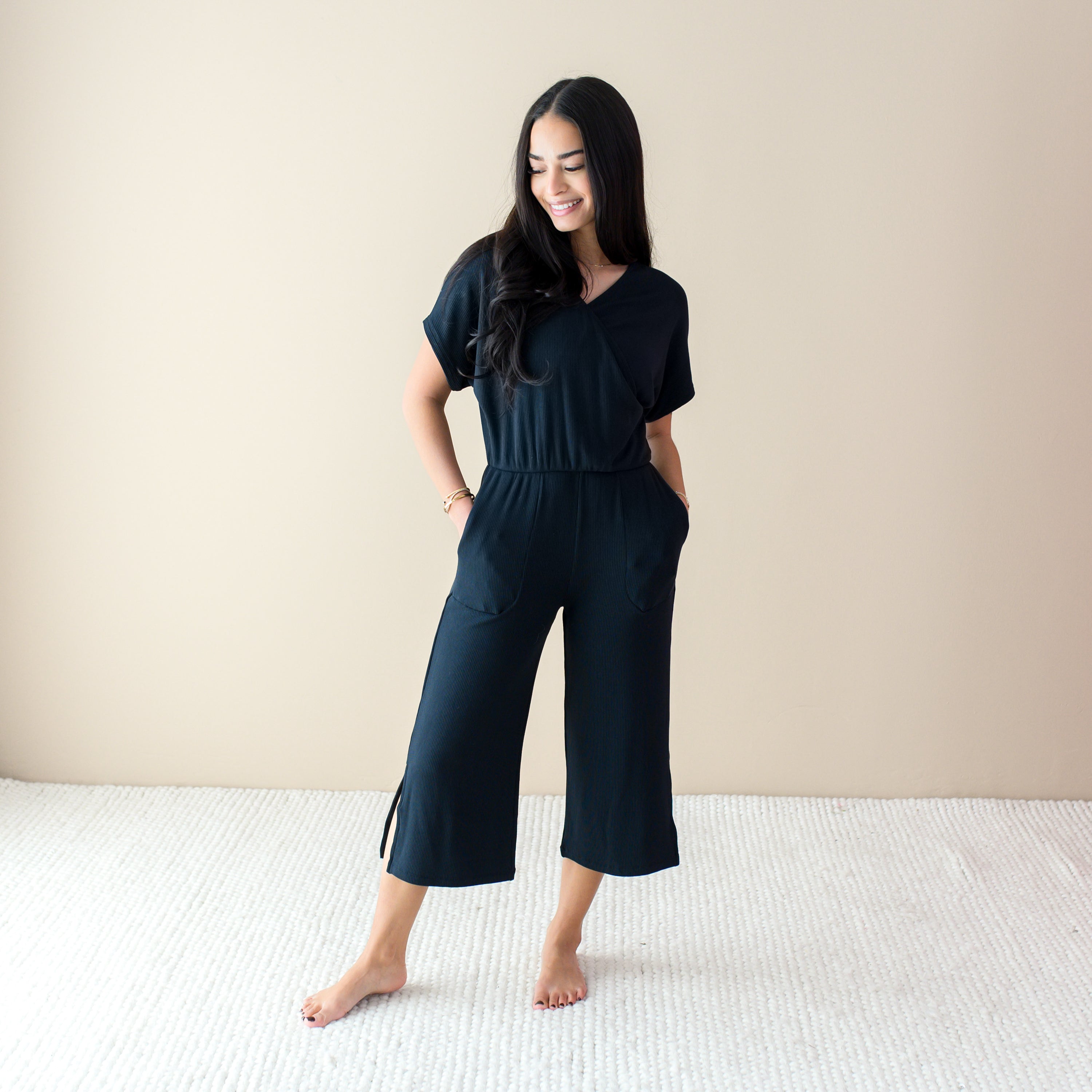  Women's Ribbed Jumpsuit in Midnight、mySite、layawaytickets