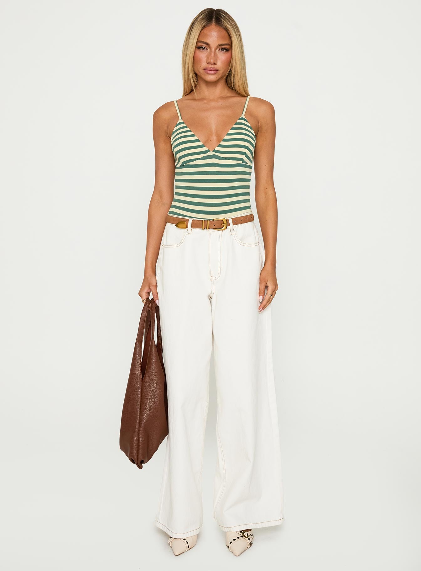 Like A Daydream Bodysuit Green / Cream、mySite、solidvoid