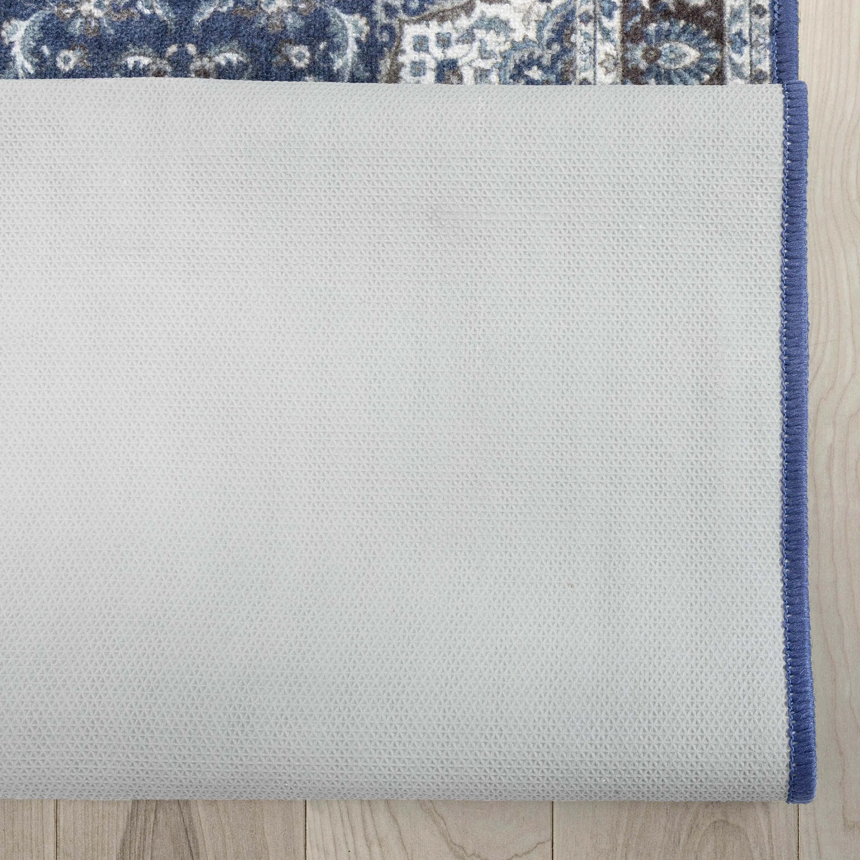 Custom Size Runner Gene Medallion Persian Blue Select Your Width x Choose Your Length Machine Washable Hallway Runner Rug、mySite、gigharbornorthrealestate